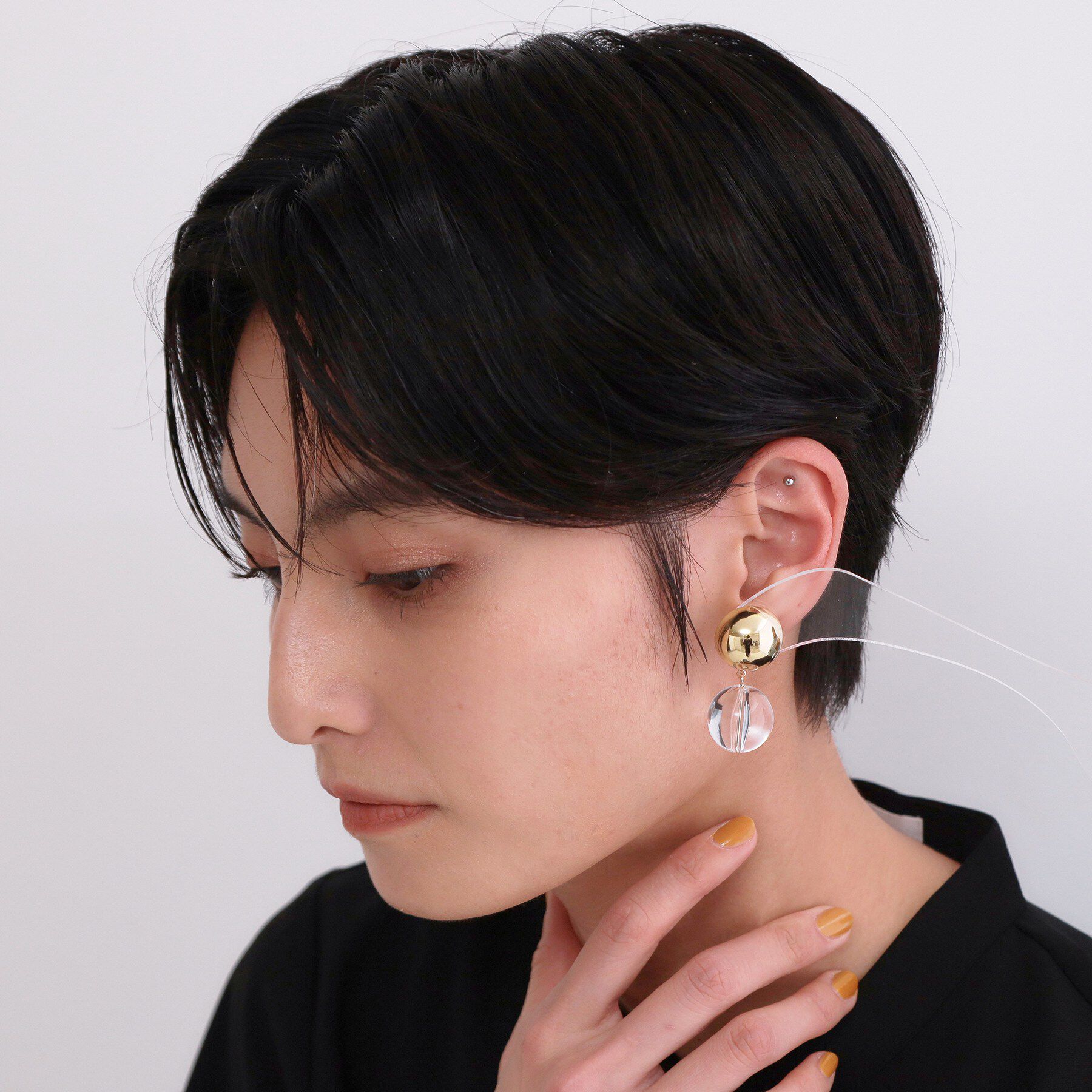 OPAQUE.CLIP「メタル&times;クリア ピアス」|ピアス|