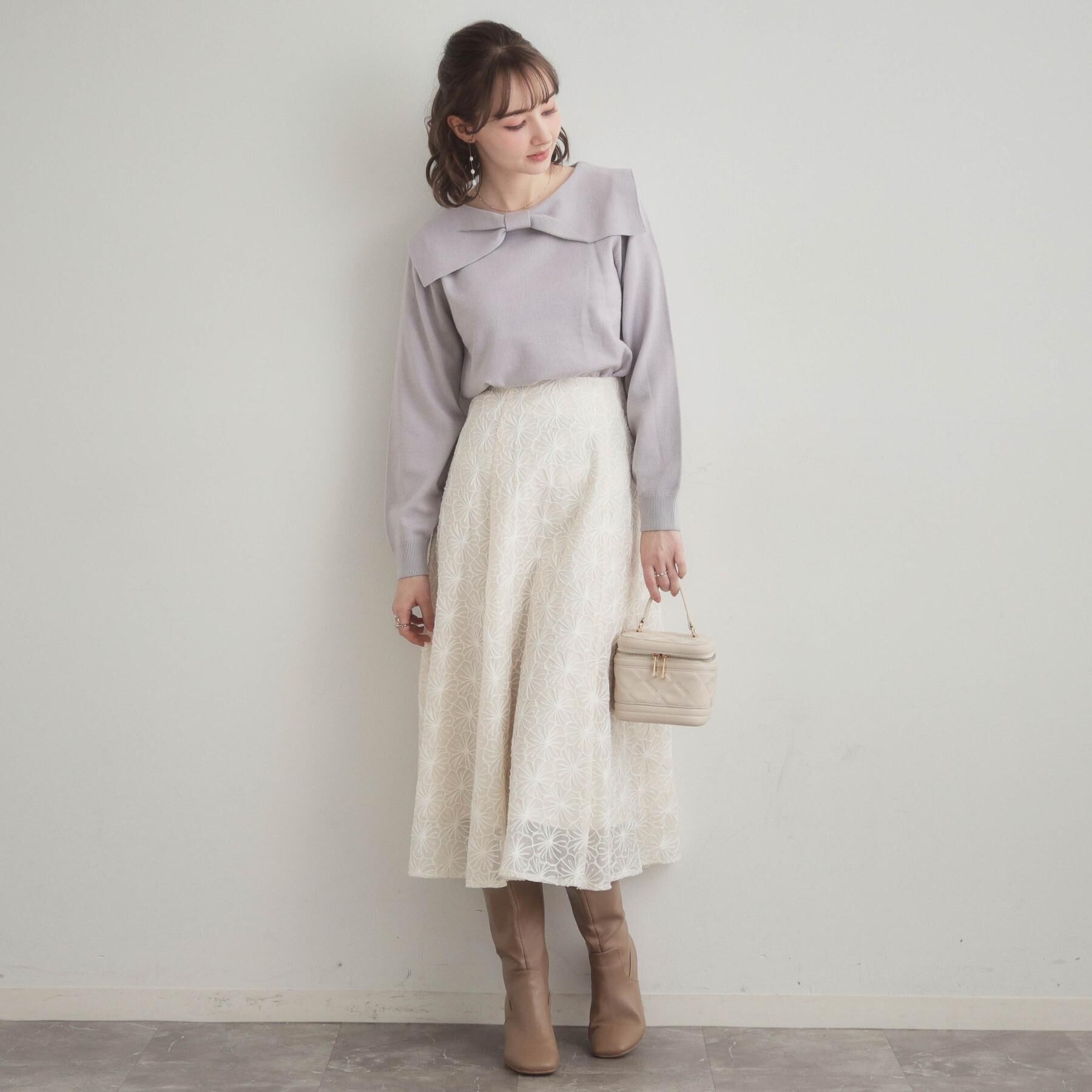 Couture broach「リボンカラーデザインニット」|ニット・セーター|