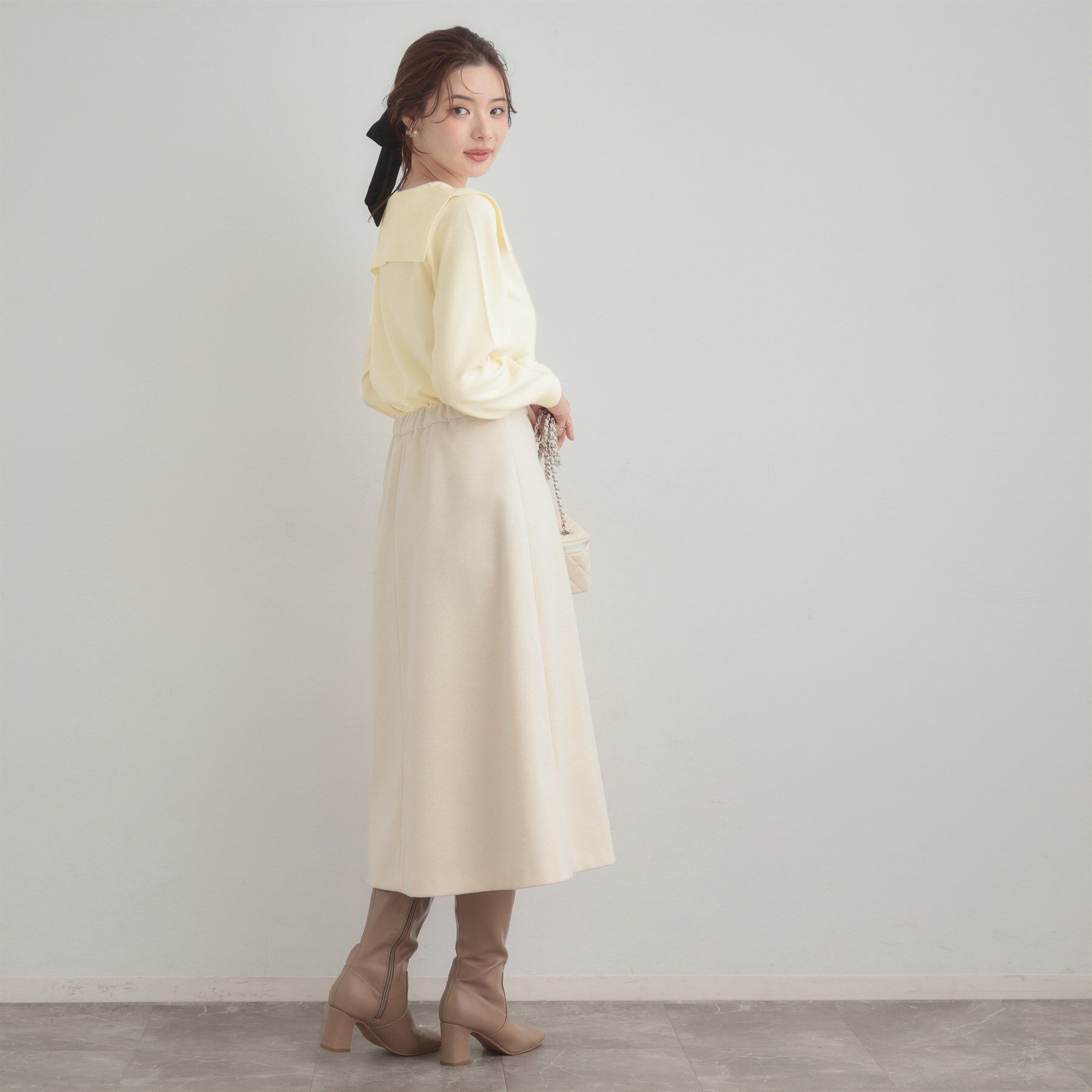 Couture broach「リボンカラーデザインニット」|ニット・セーター|