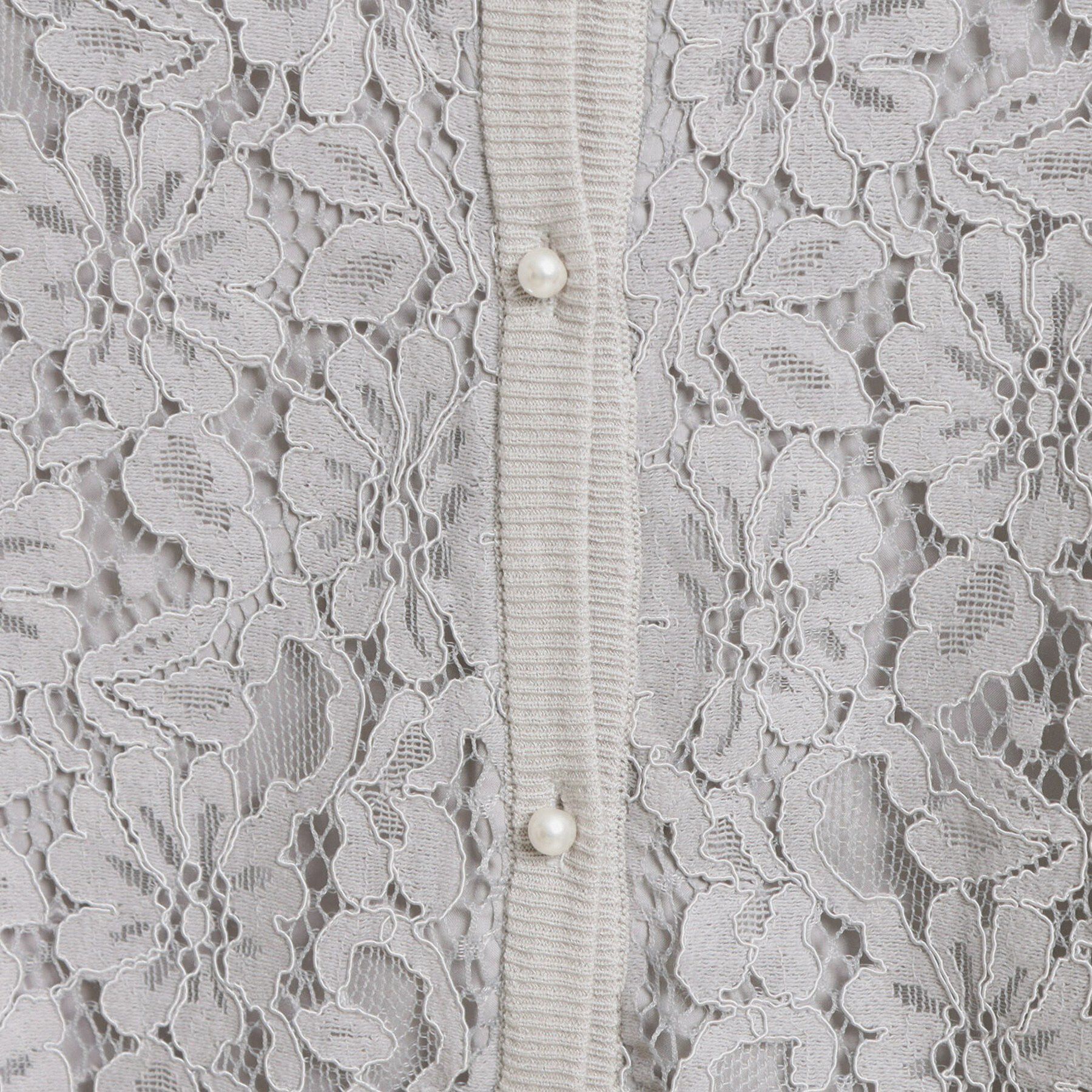 Couture broach「【洗える】コードレース カーディガン」|カーディガン|