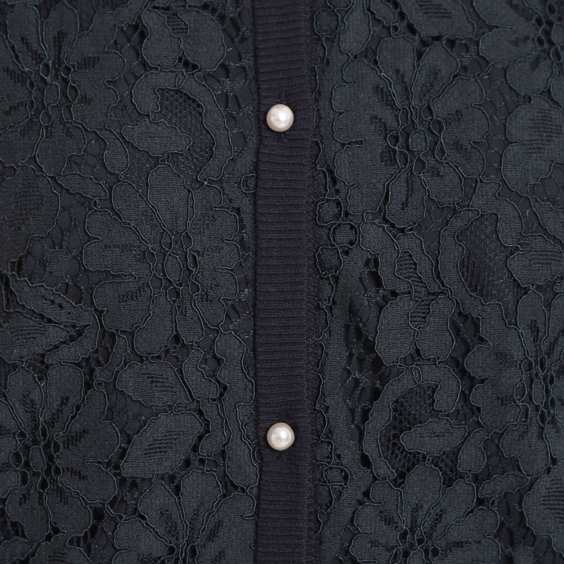 Couture broach「【洗える】コードレース カーディガン」|カーディガン|