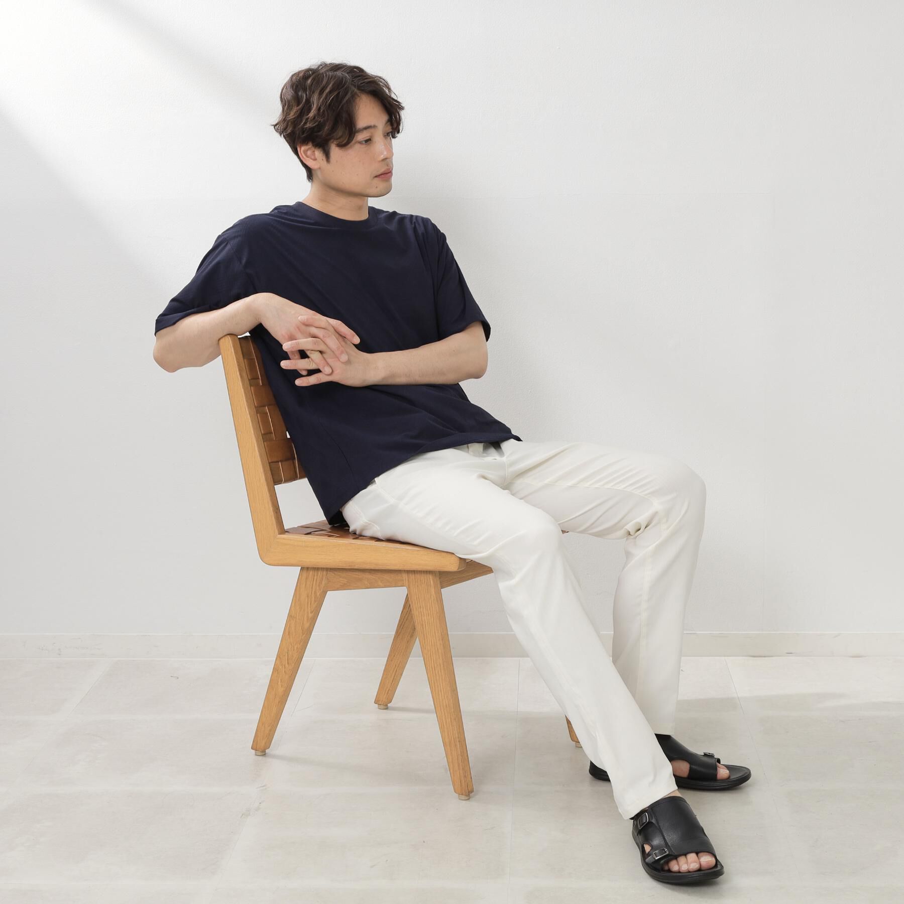 THE SHOP TK「パーフェクテックリンクス半袖Tシャツ 【接触冷感／吸水速乾／UVカット／洗濯機OK】」|Tシャツ・カットソー|