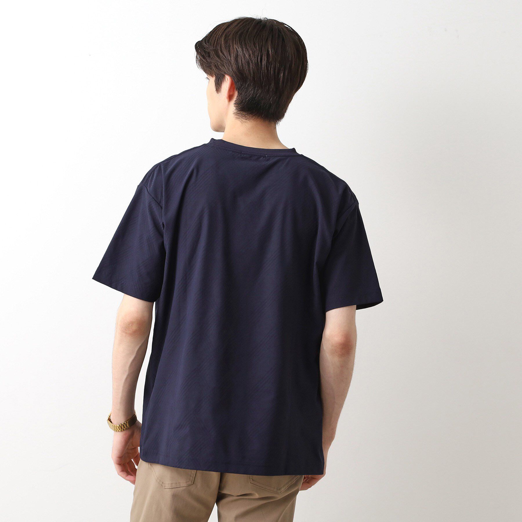 THE SHOP TK「パーフェクテックリンクス半袖Tシャツ 【接触冷感／吸水速乾／UVカット／洗濯機OK】」|Tシャツ・カットソー|