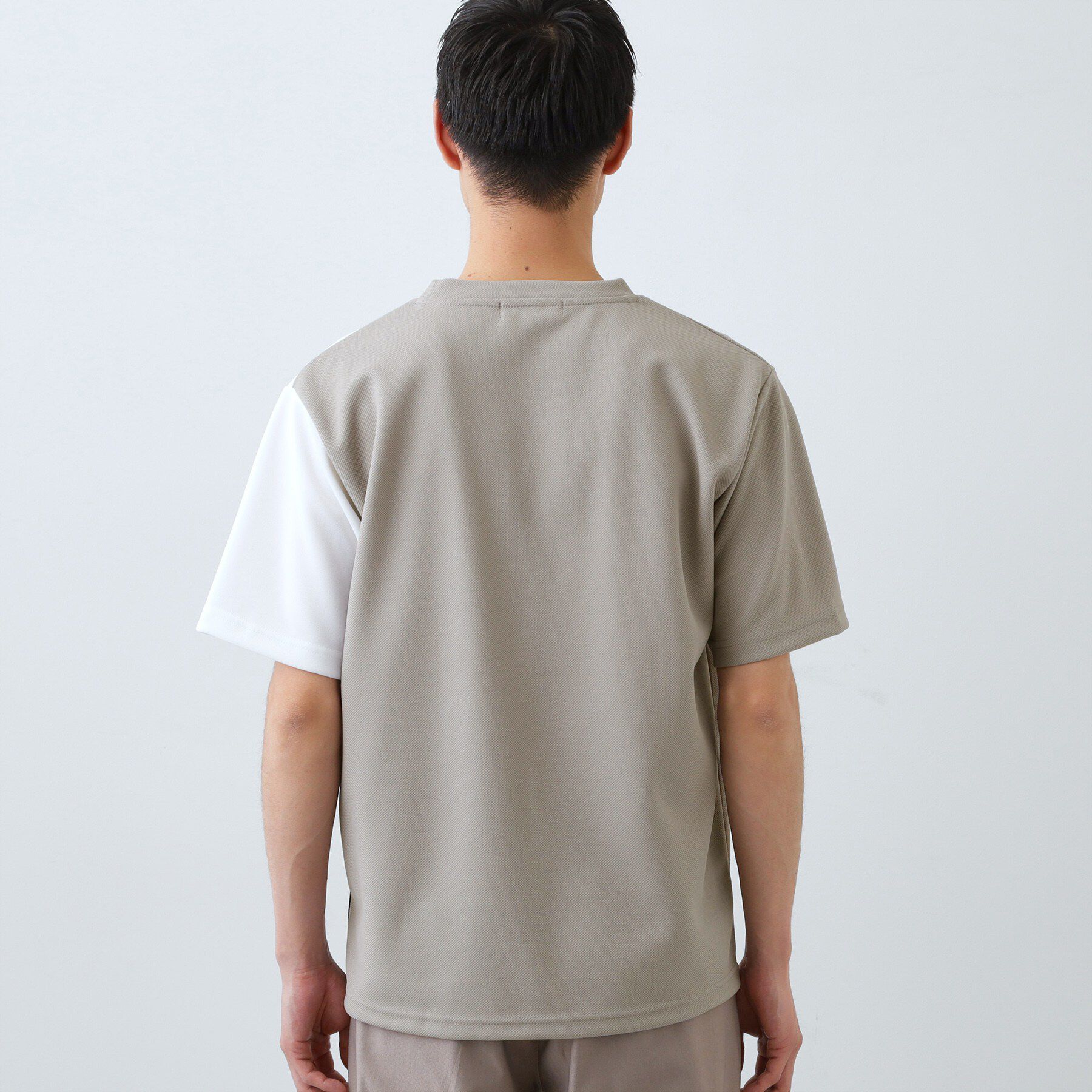 THE SHOP TK「【一枚で着映える】パターンブロッキング 半袖Tシャツ 洗濯機OK」|Tシャツ・カットソー|