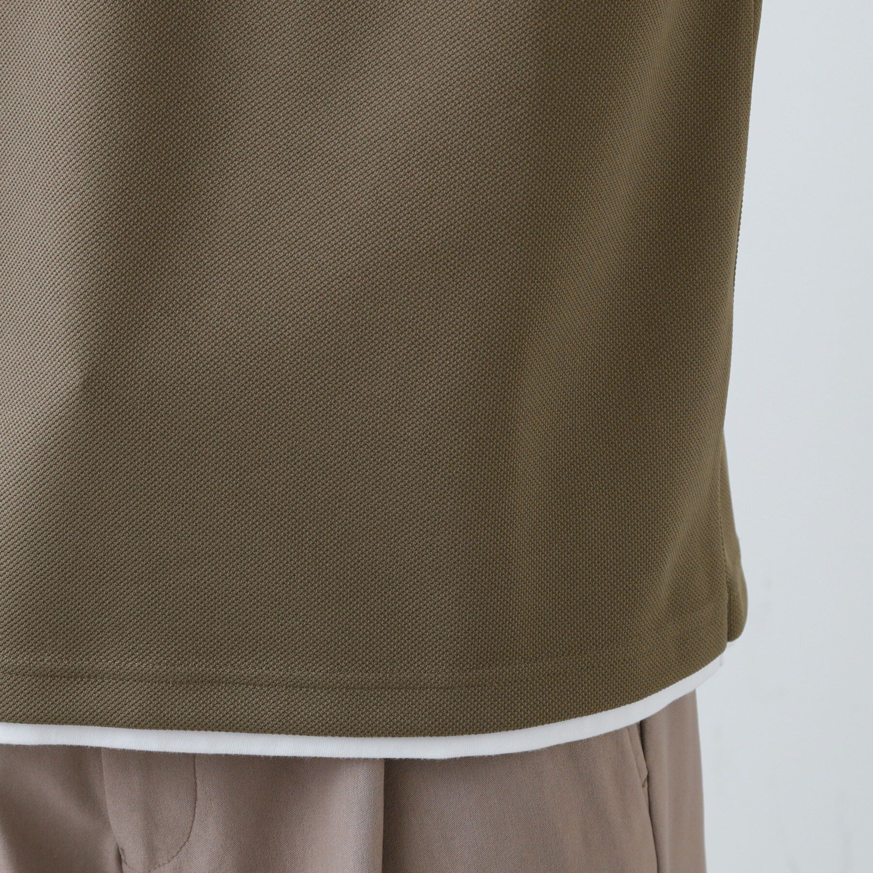 THE SHOP TK「【1枚でちゃんとして見える】ヘンリーネック レイヤード風 半袖Tシャツ 洗濯機OK」|Tシャツ・カットソー|