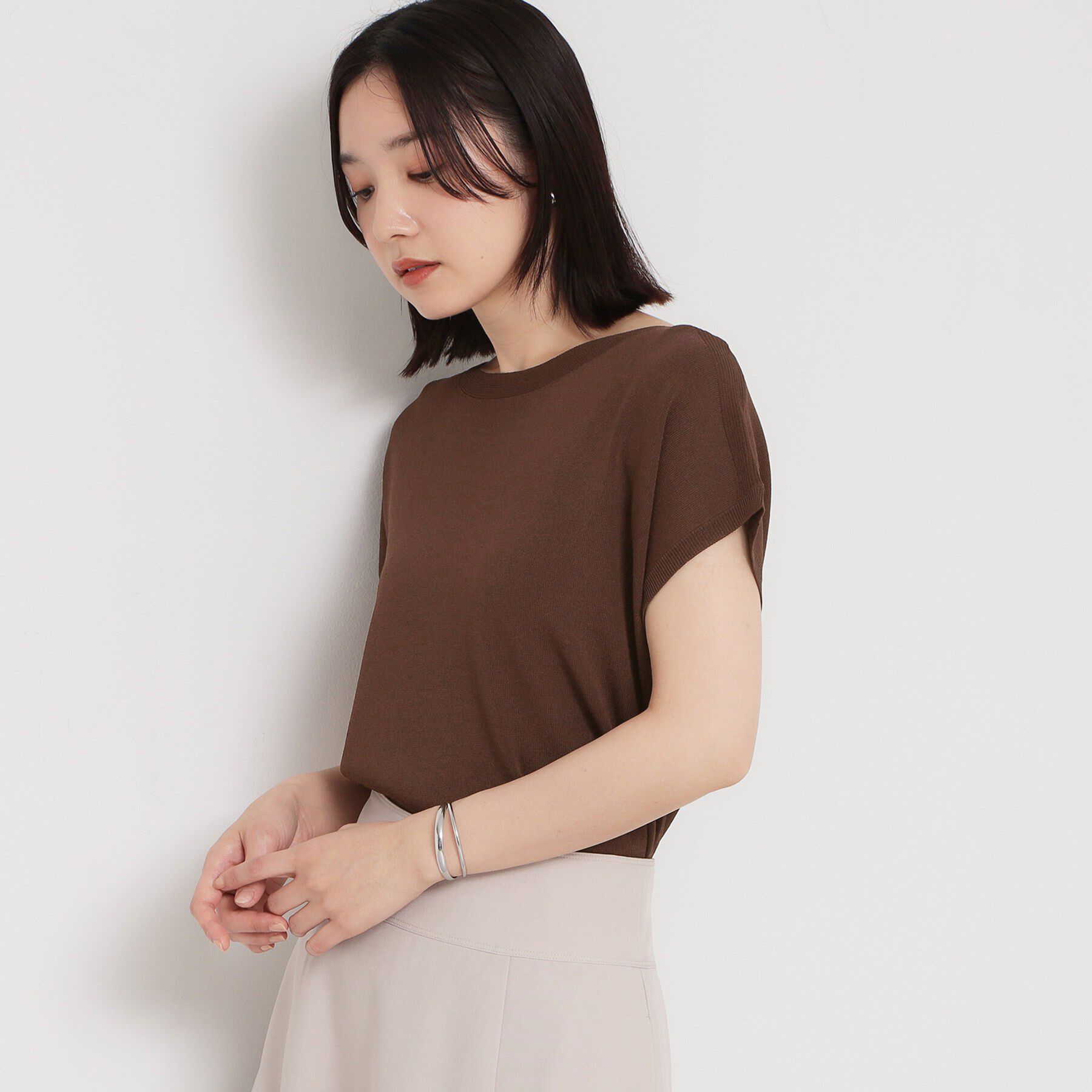 THE SHOP TK「【ひんやりタッチ】多機能フレンチプルオーバー 洗濯機OK/UVケア/毛玉になりにくい」|ニット・セーター|