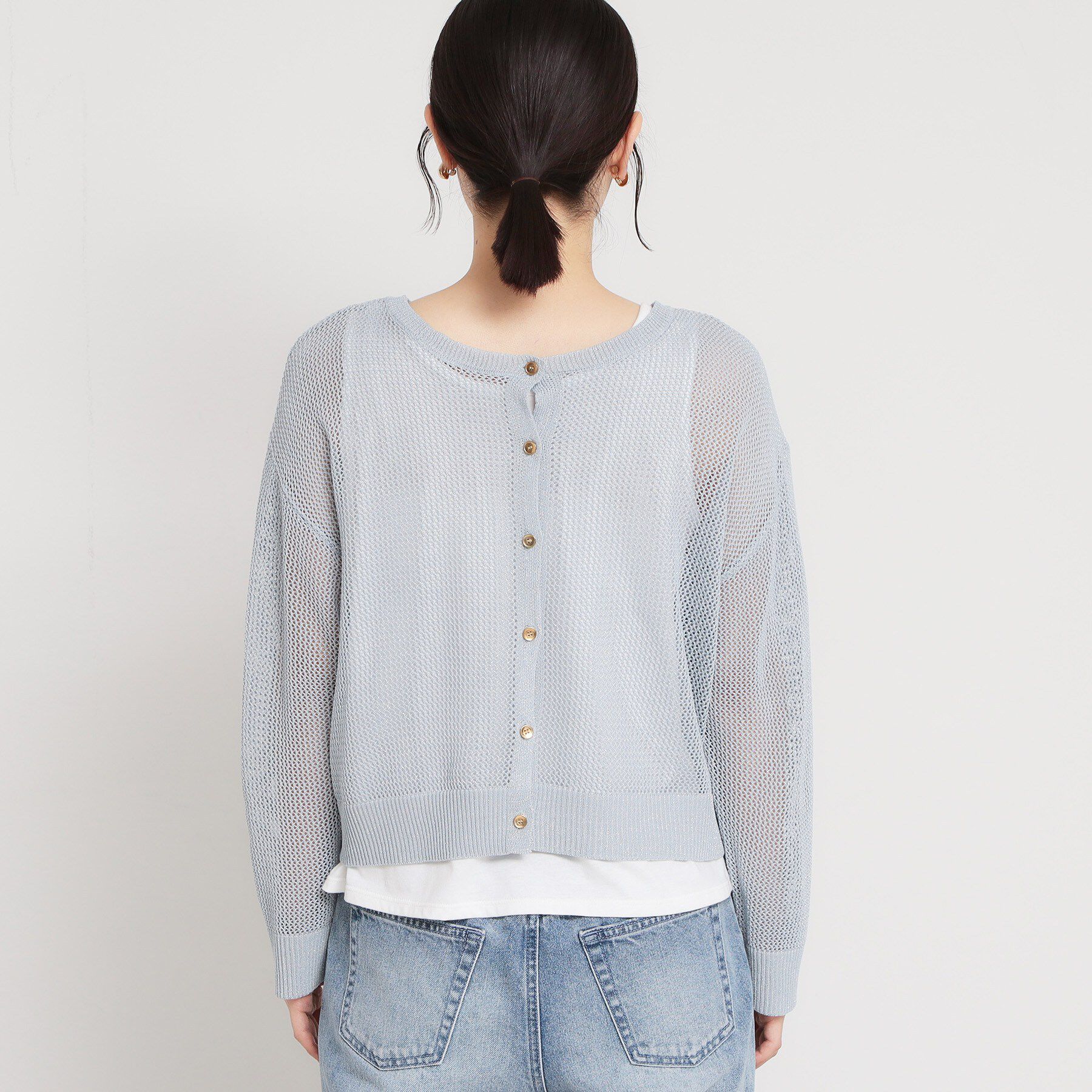 THE SHOP TK「【2点セット】前後2wayラメメッシュタンクセット」|ニット・セーター|