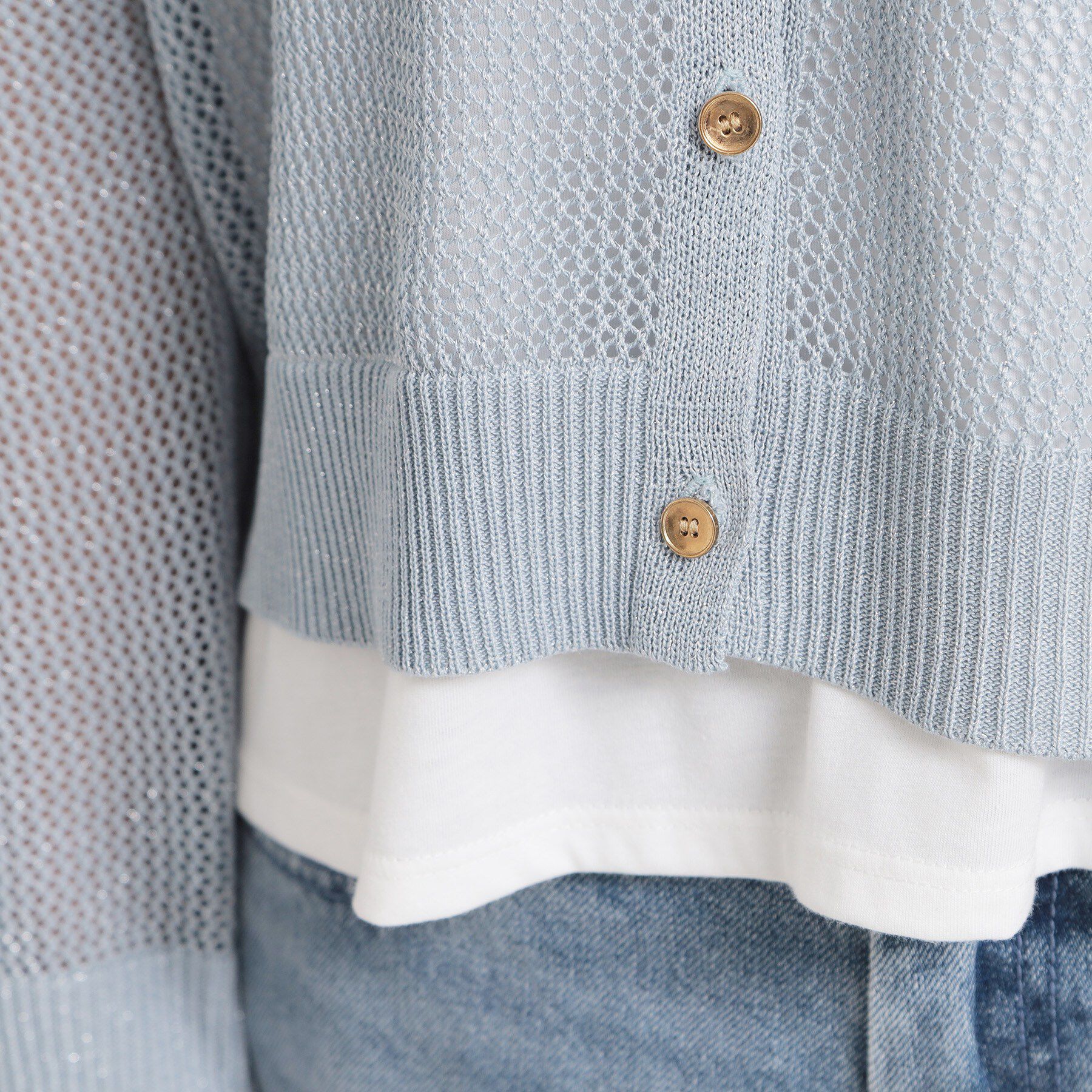 THE SHOP TK「【2点セット】前後2wayラメメッシュタンクセット」|ニット・セーター|