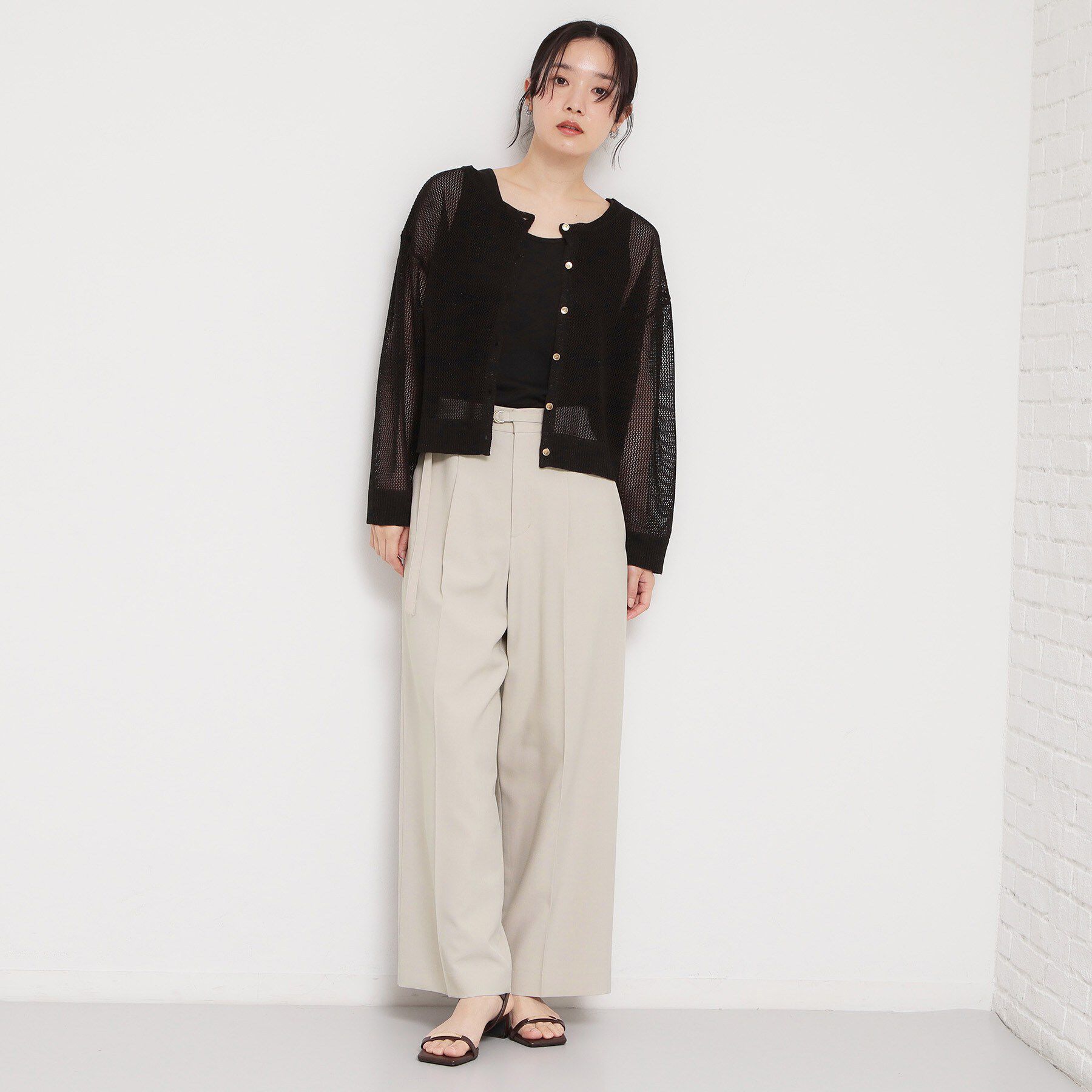 THE SHOP TK「【2点セット】前後2wayラメメッシュタンクセット」|ニット・セーター|