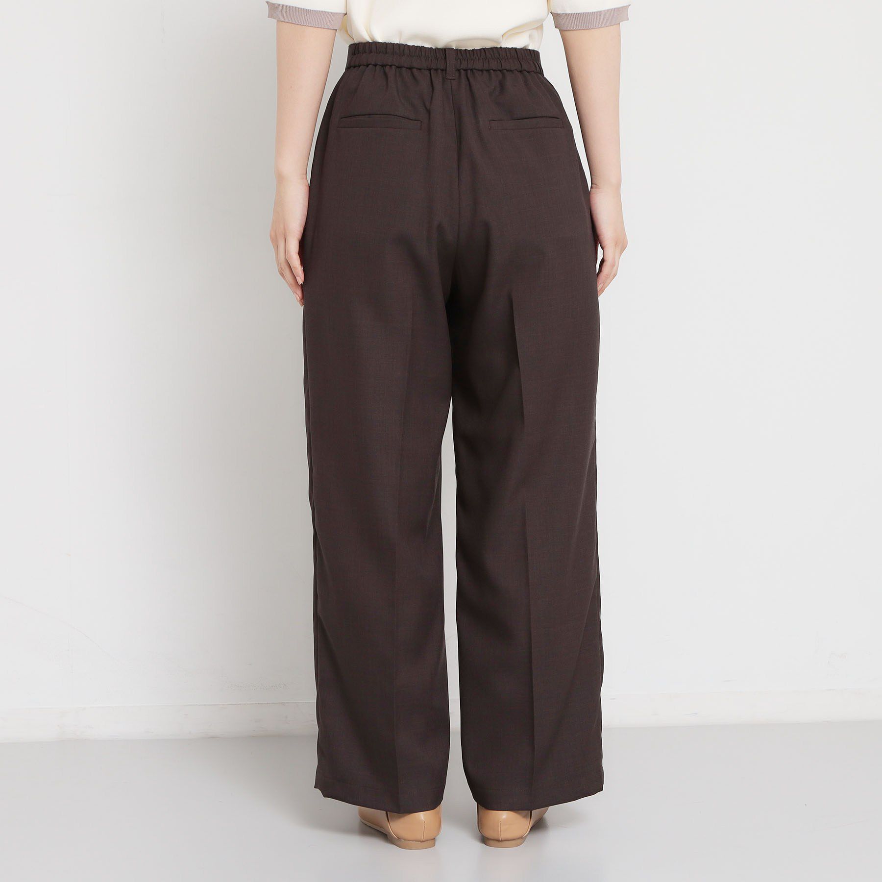 THE SHOP TK「【XS-XL/洗える】オン・オフ問わずきれいに決まる 麻調ワイドパンツ」|その他|