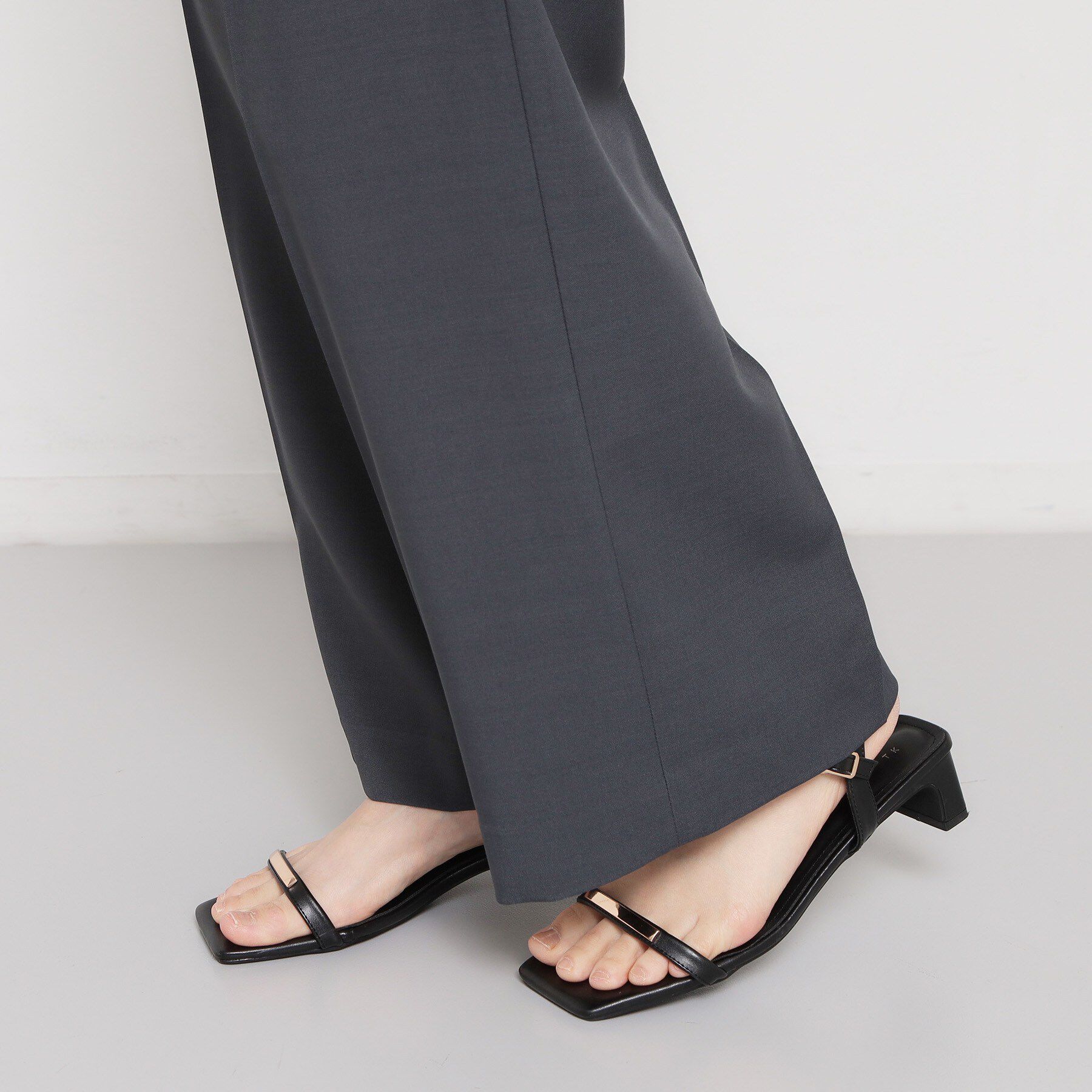 THE SHOP TK「麻調共ベルト付ワイドパンツ」|その他|