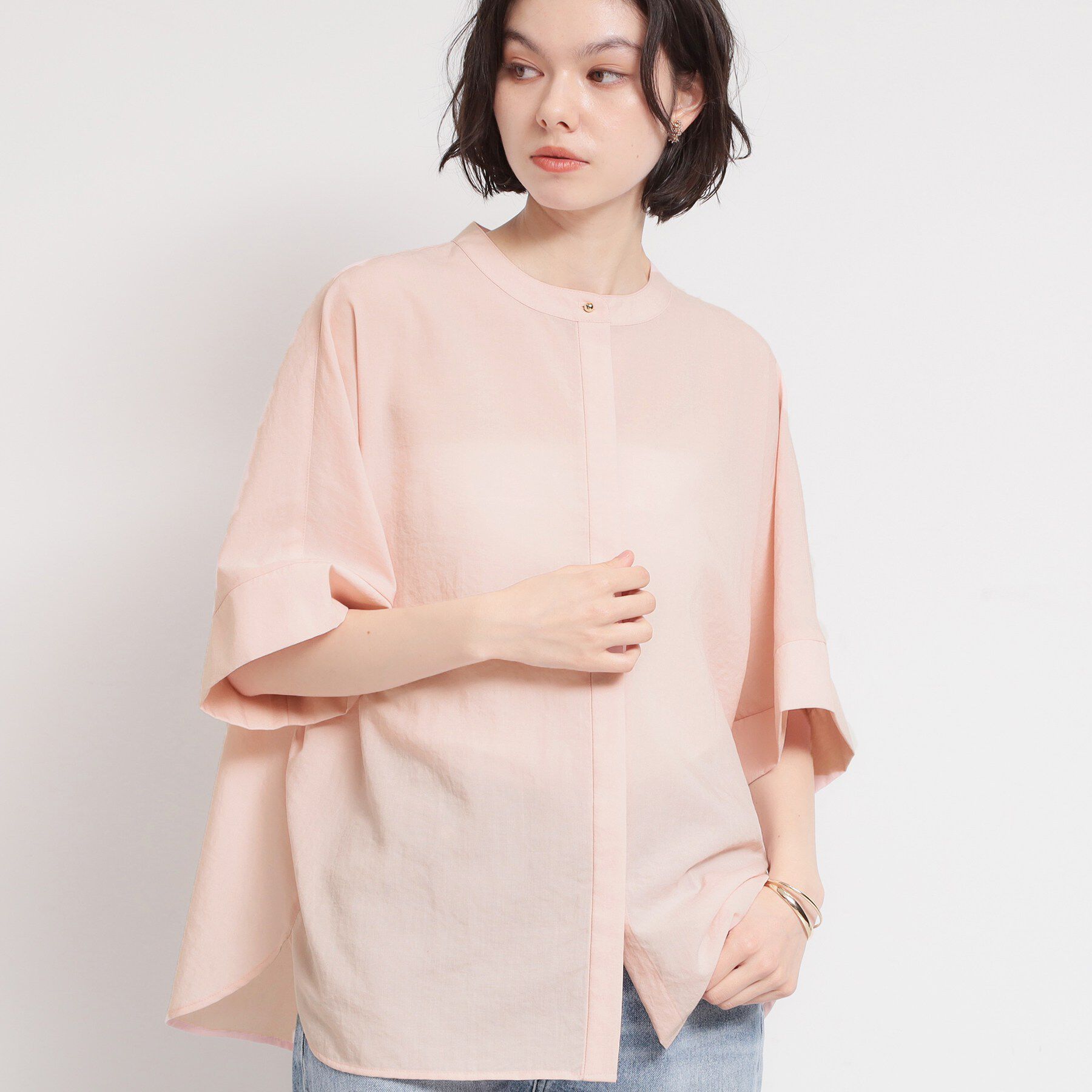 THE SHOP TK「【体型カバー】さらっと快適 ドルマンブラウス」|シャツ・ブラウス|ピンク(072)