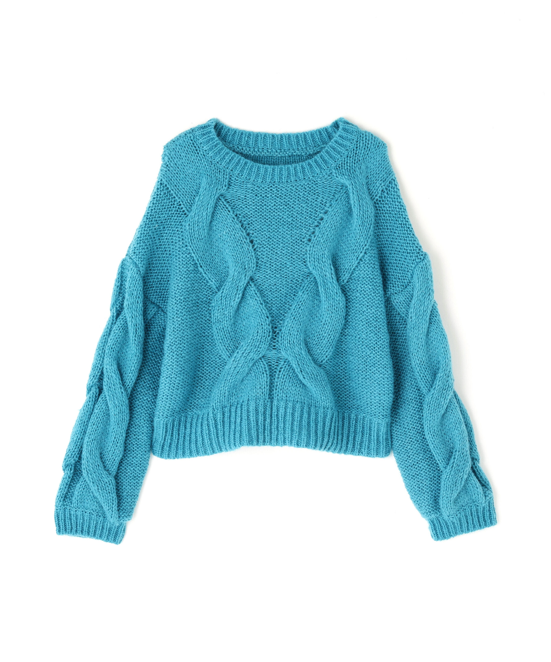  「クロップドビッグケーブルニット」|ニット・セーター|