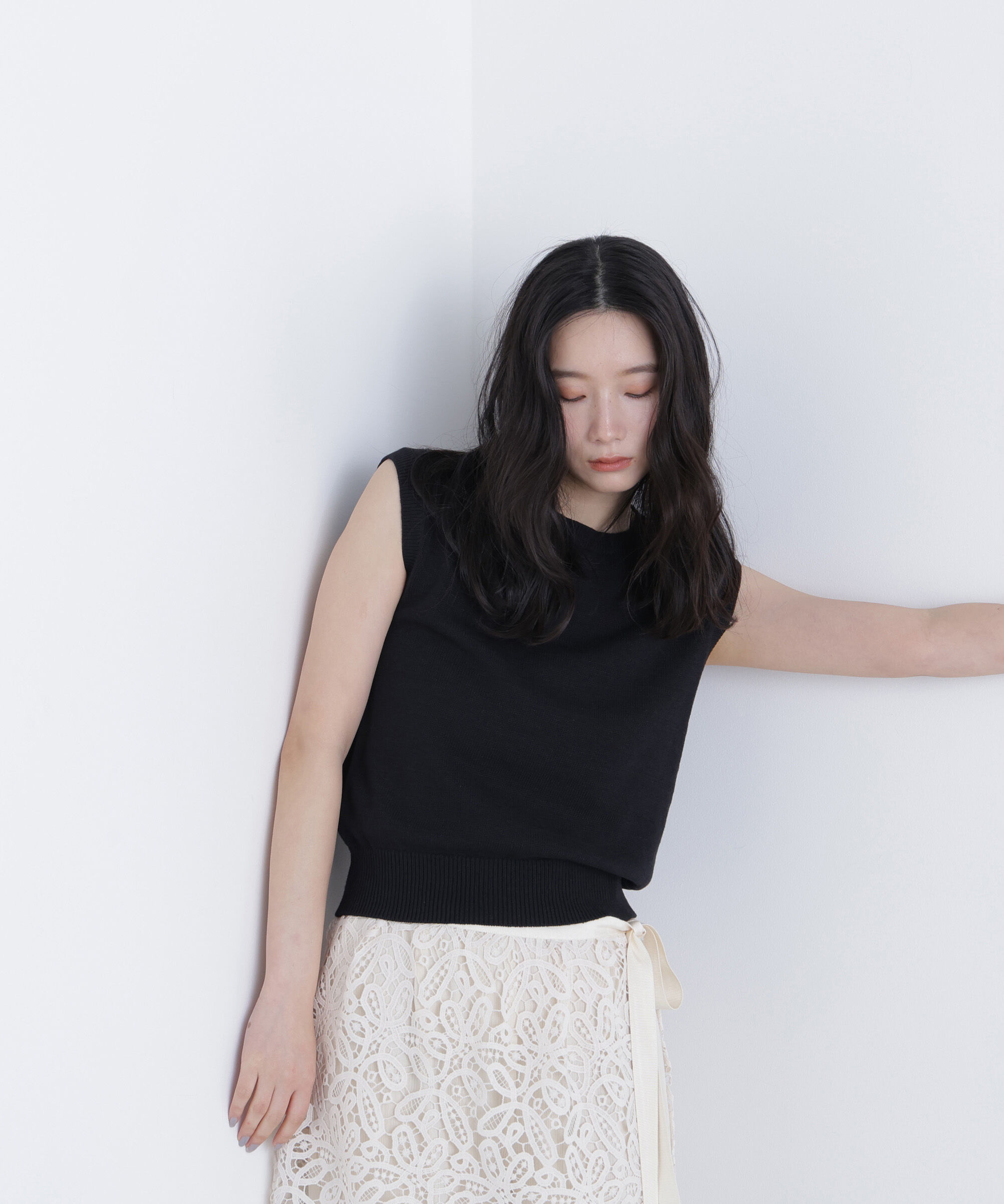  「ノースリーブリラクシーニット」|ニット・セーター|