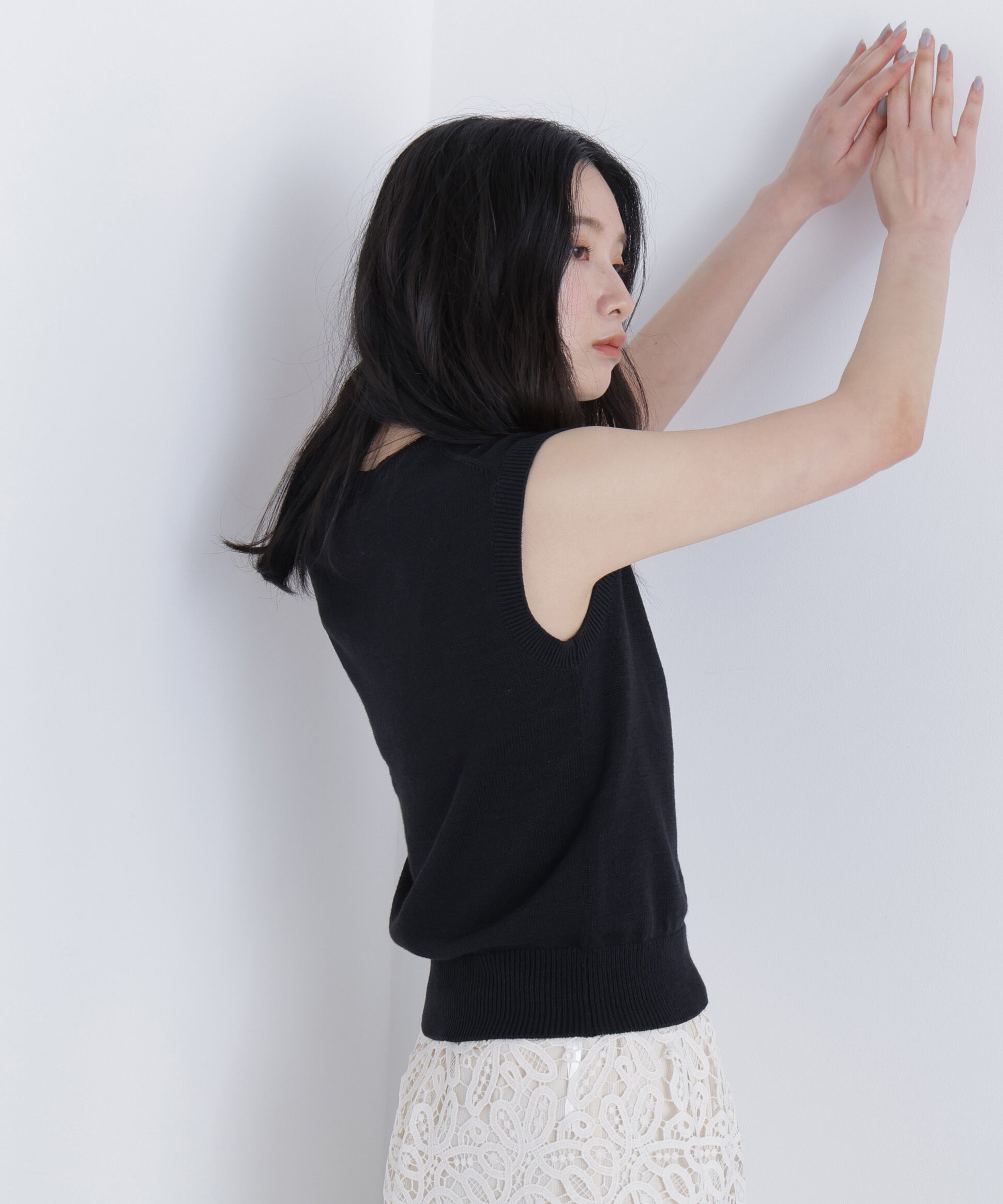  「ノースリーブリラクシーニット」|ニット・セーター|