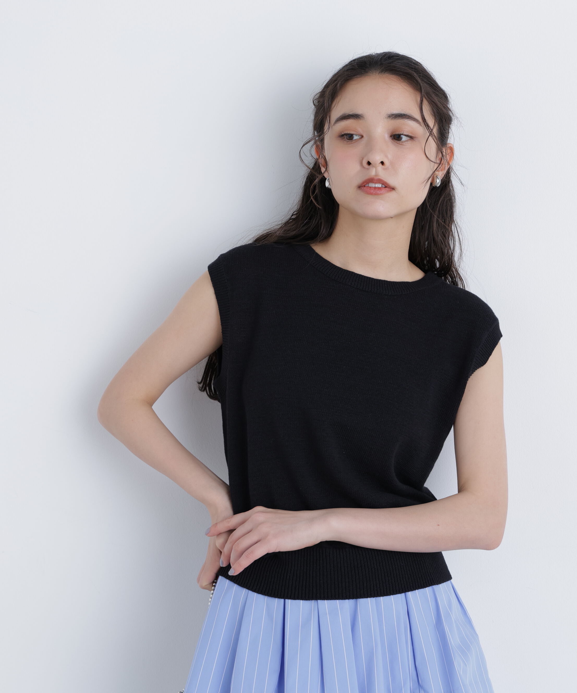  「ノースリーブリラクシーニット」|ニット・セーター|