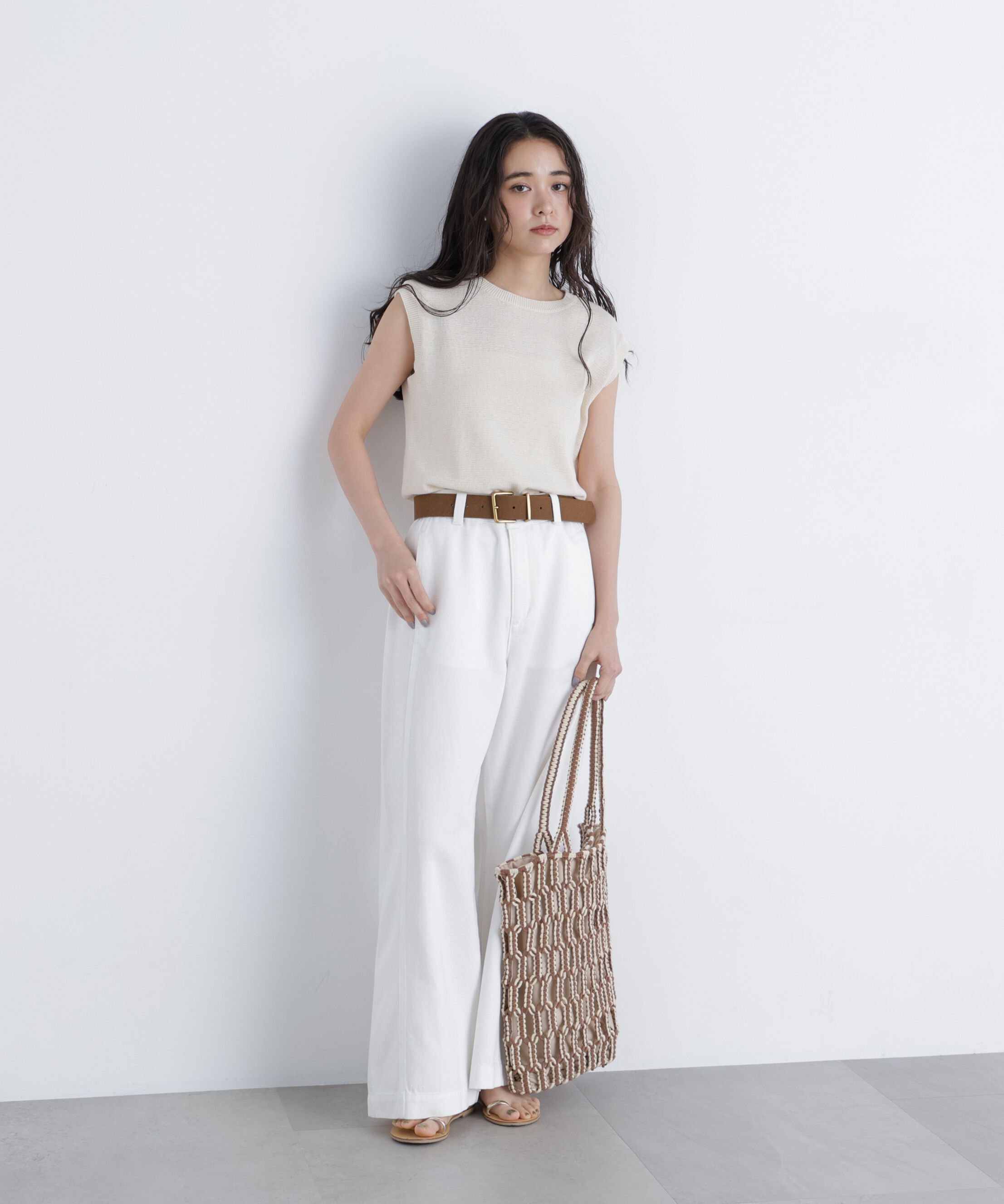  「ノースリーブリラクシーニット」|ニット・セーター|