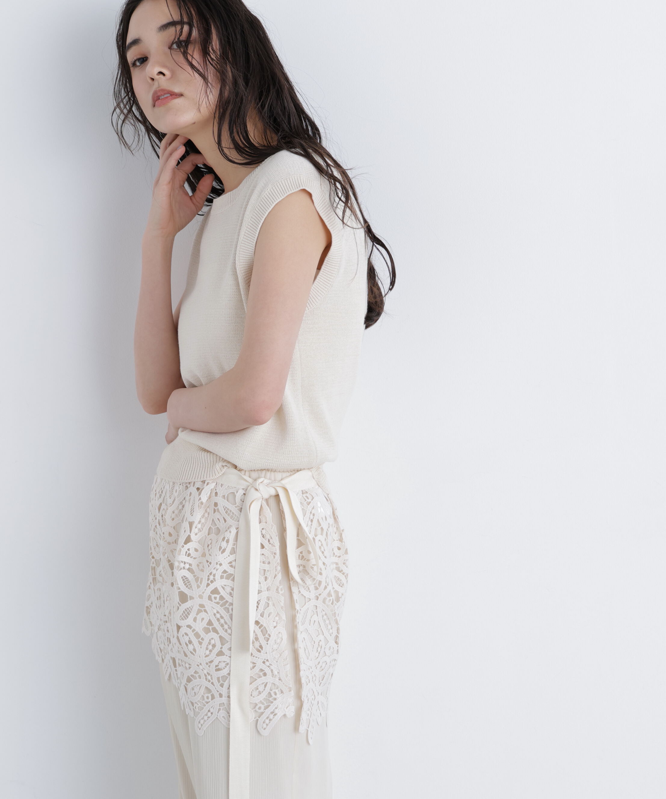  「ノースリーブリラクシーニット」|ニット・セーター|