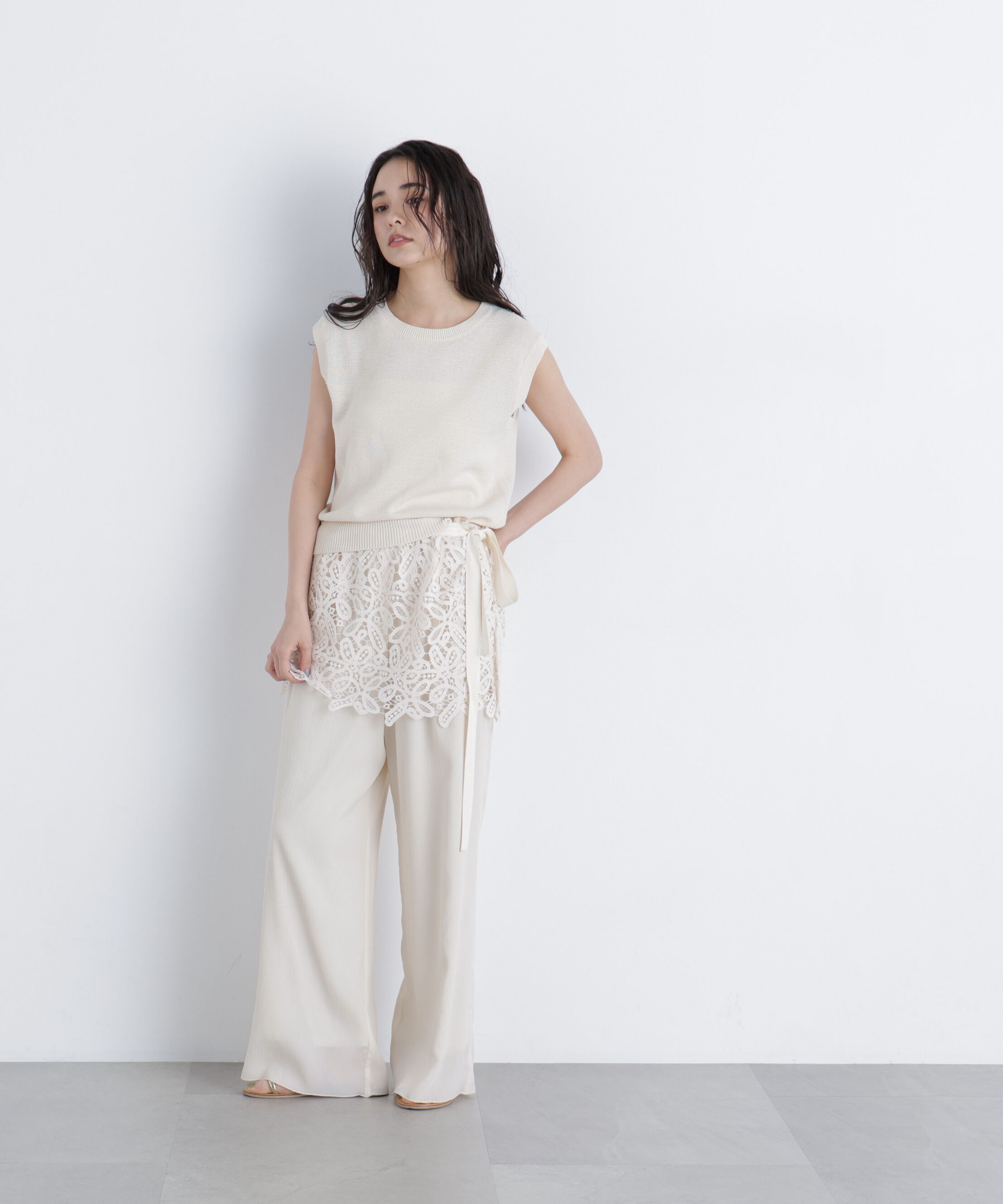  「ノースリーブリラクシーニット」|ニット・セーター|