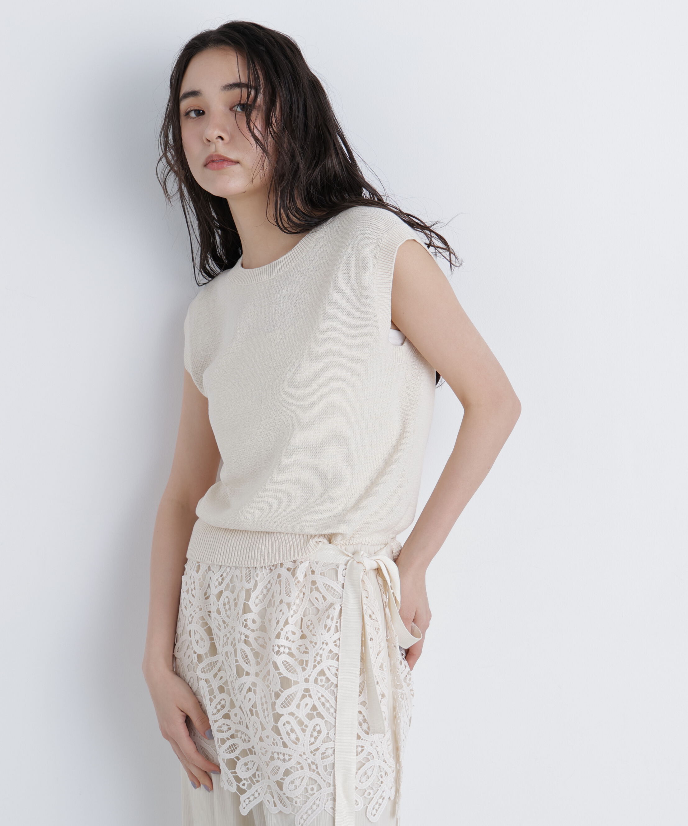  「ノースリーブリラクシーニット」|ニット・セーター|