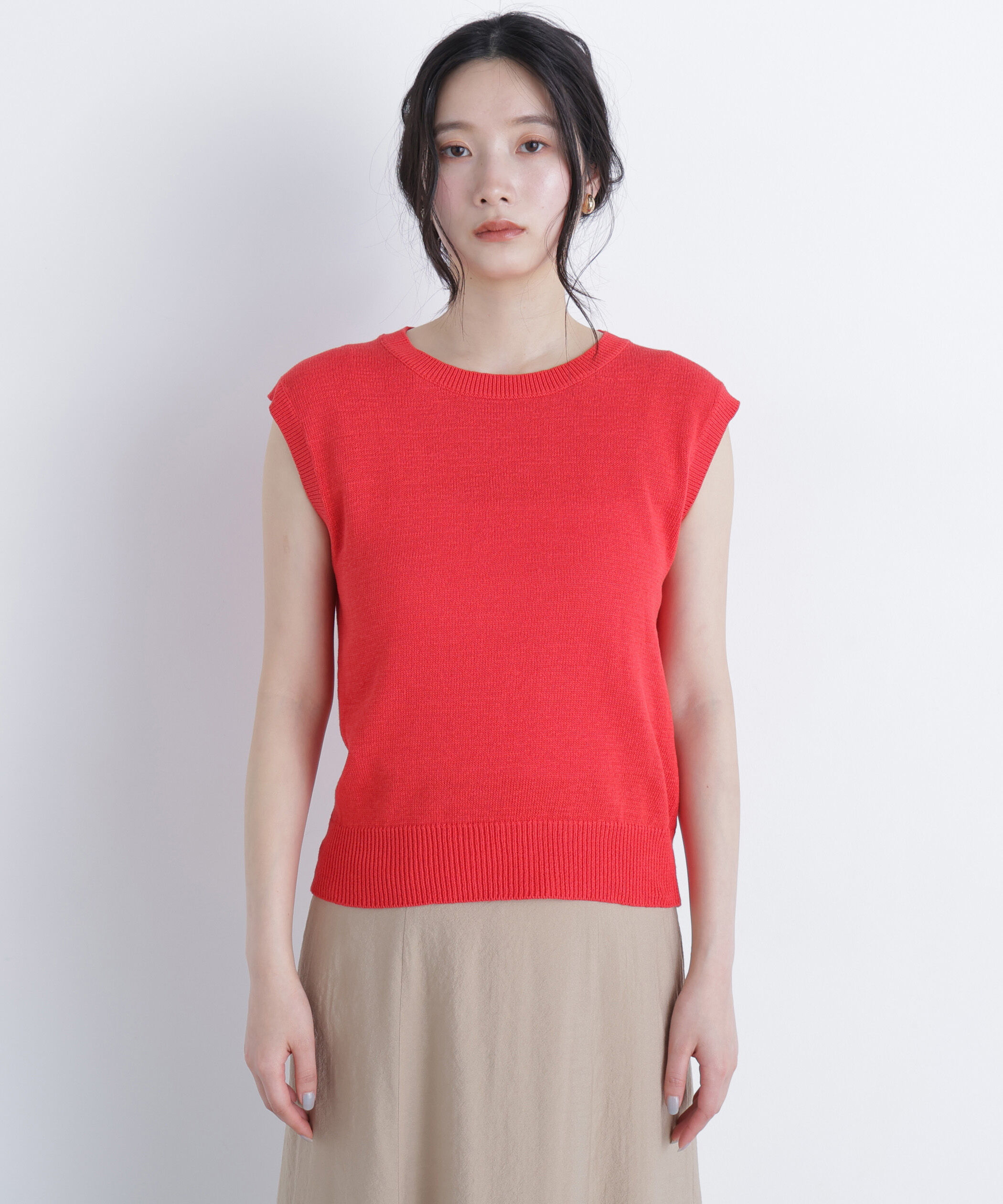  「ノースリーブリラクシーニット」|ニット・セーター|