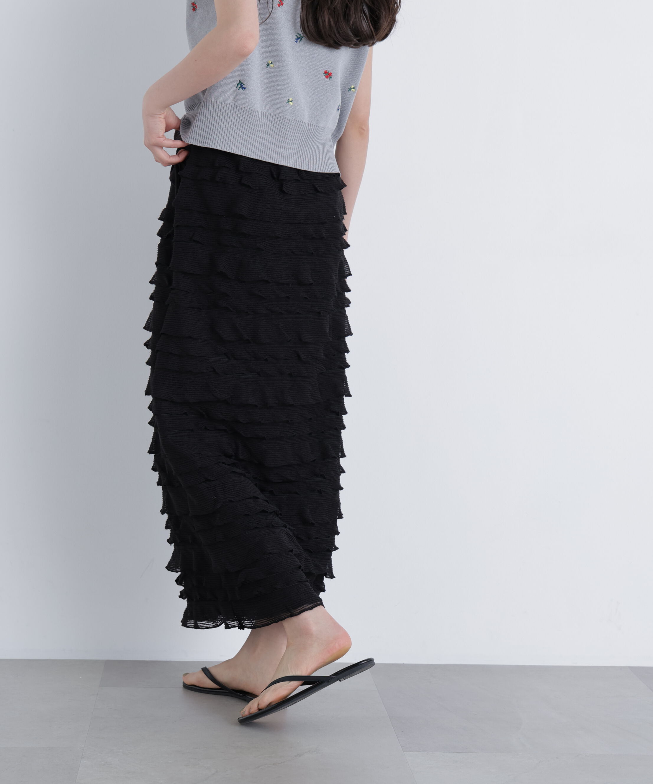  「フリルティアードナロースカート」|スカート|