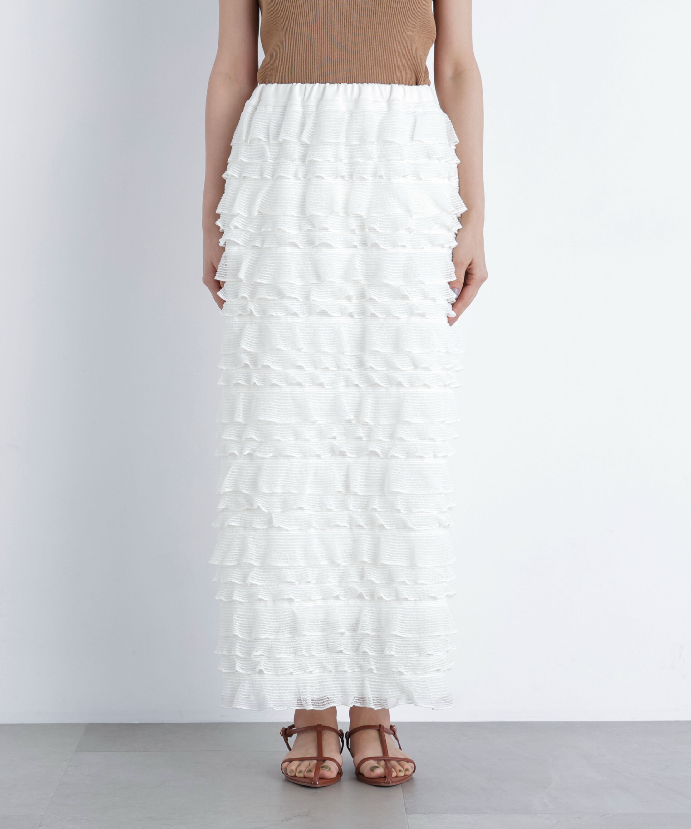  「フリルティアードナロースカート」|スカート|