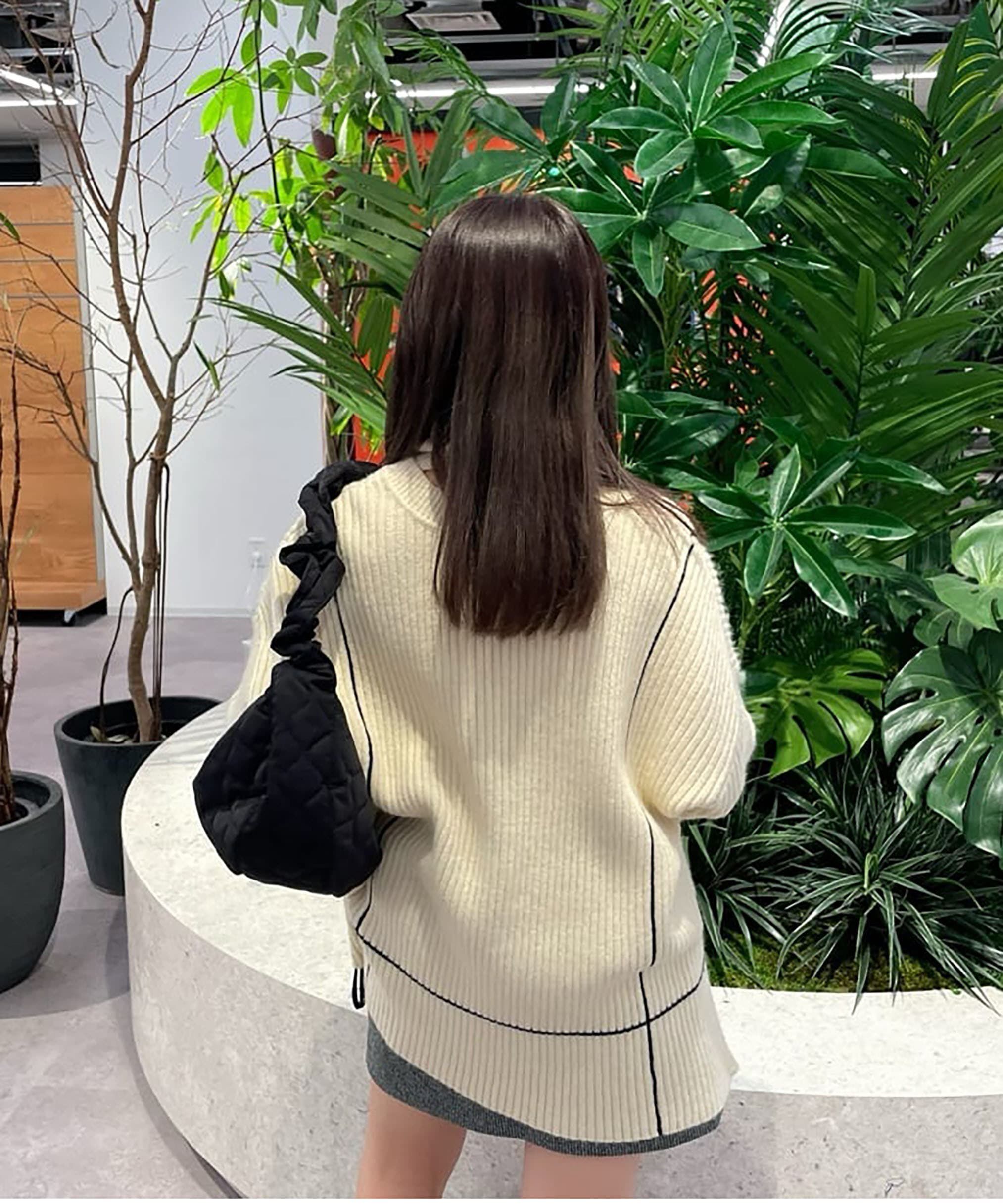  「2Wayネックウォーマー付きニット」|ニット・セーター|