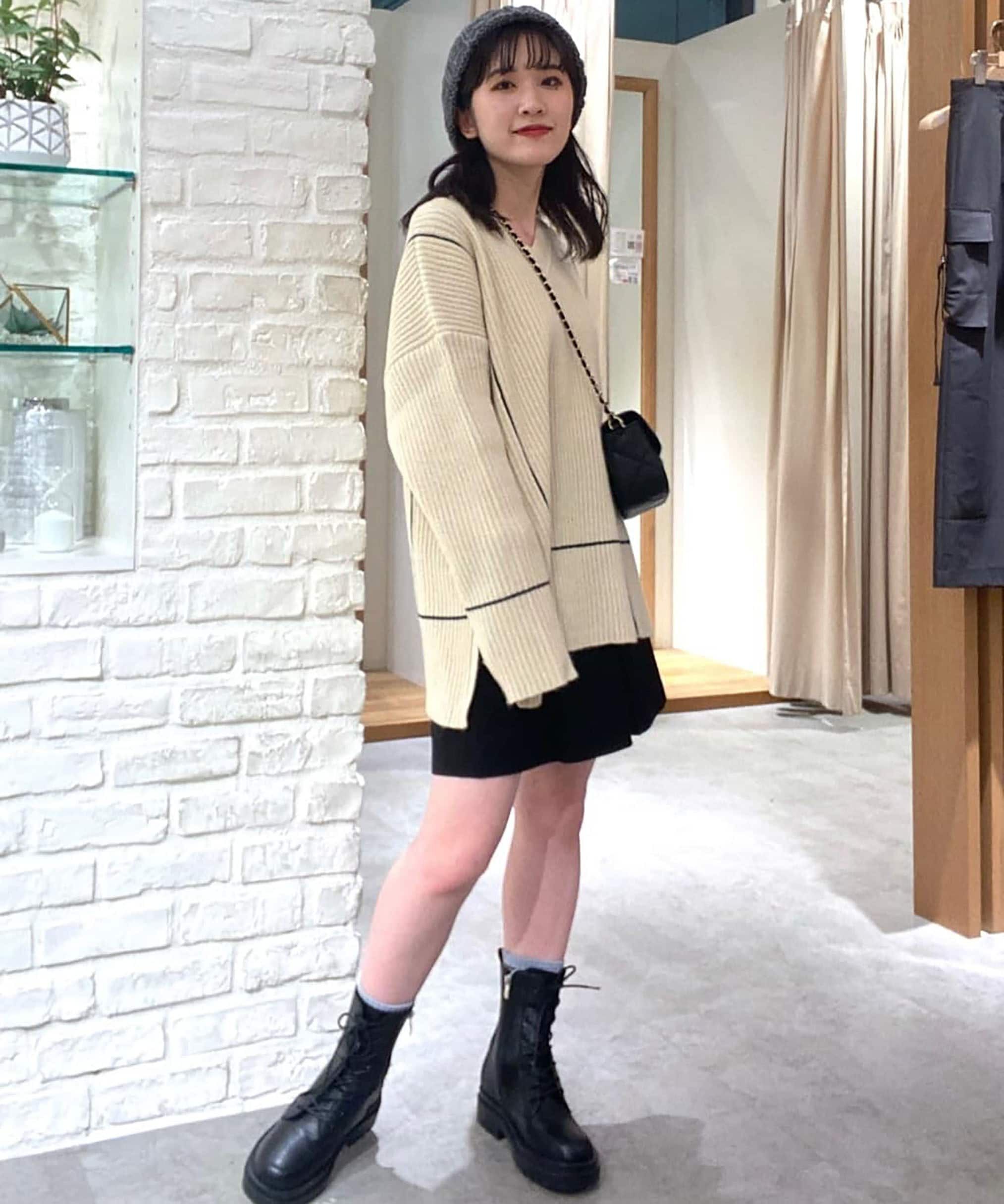  「2Wayネックウォーマー付きニット」|ニット・セーター|