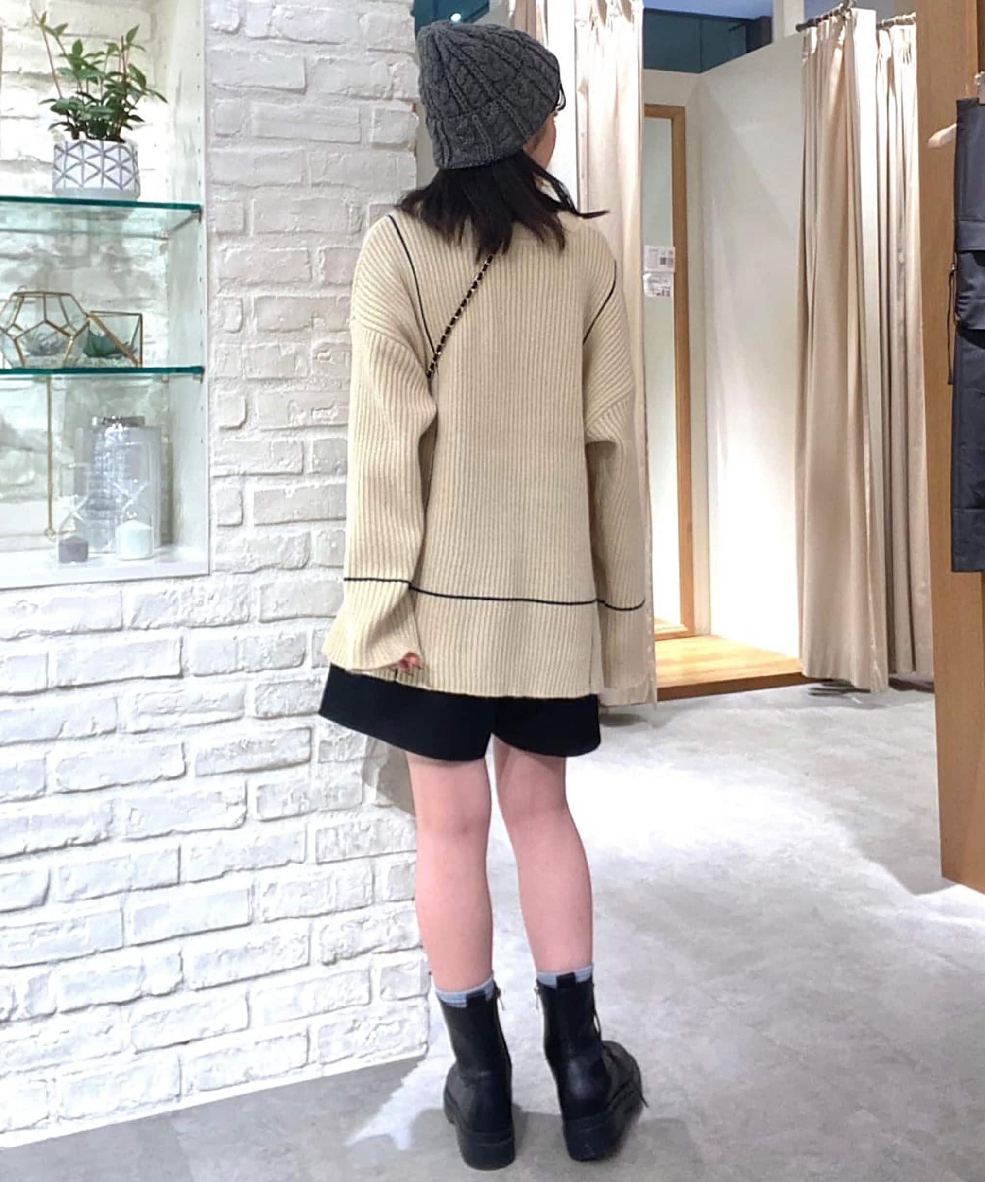  「2Wayネックウォーマー付きニット」|ニット・セーター|