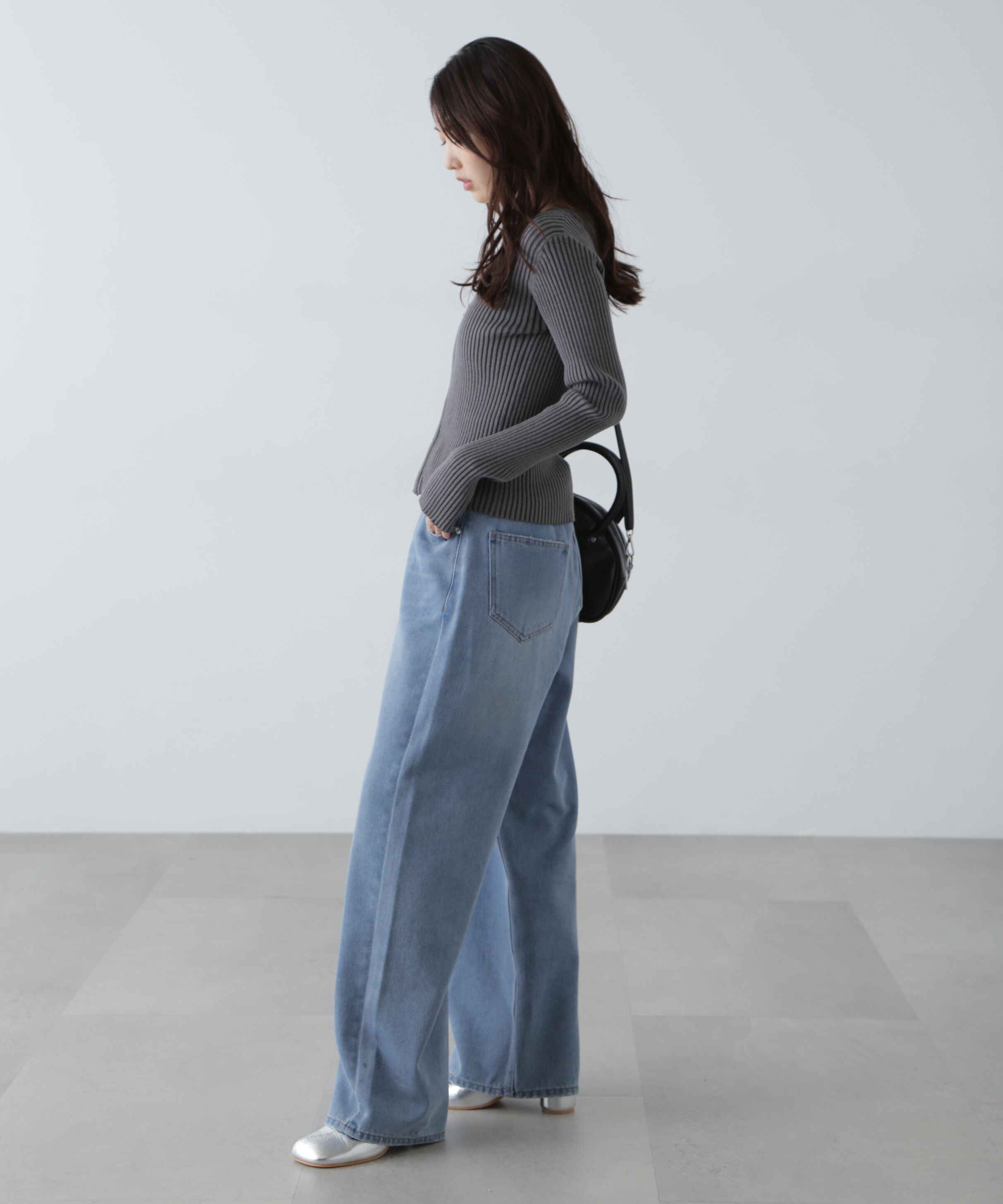  「ヨークレイヤードワイドデニムパンツ」|その他|