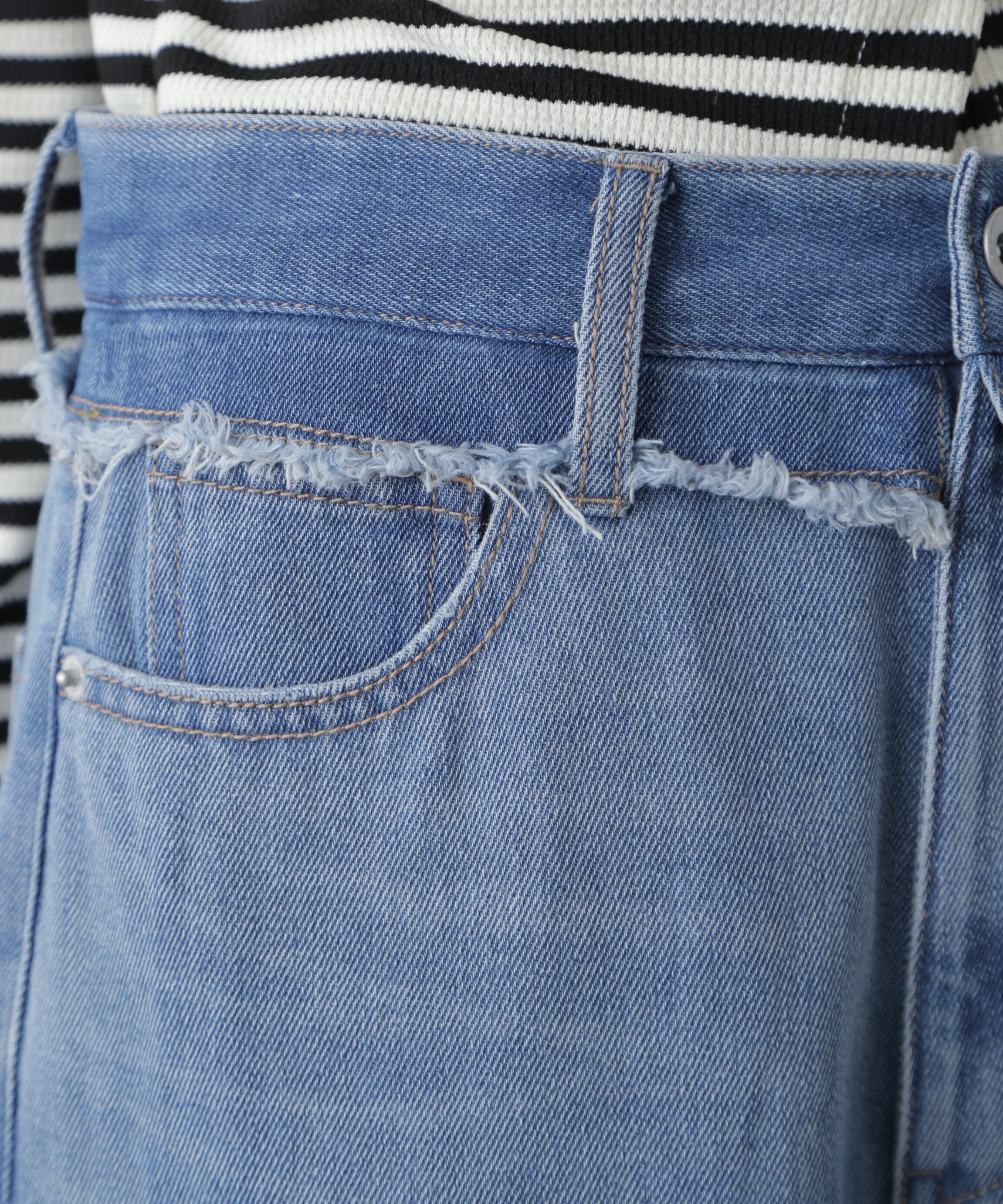  「ヨークレイヤードワイドデニムパンツ」|その他|