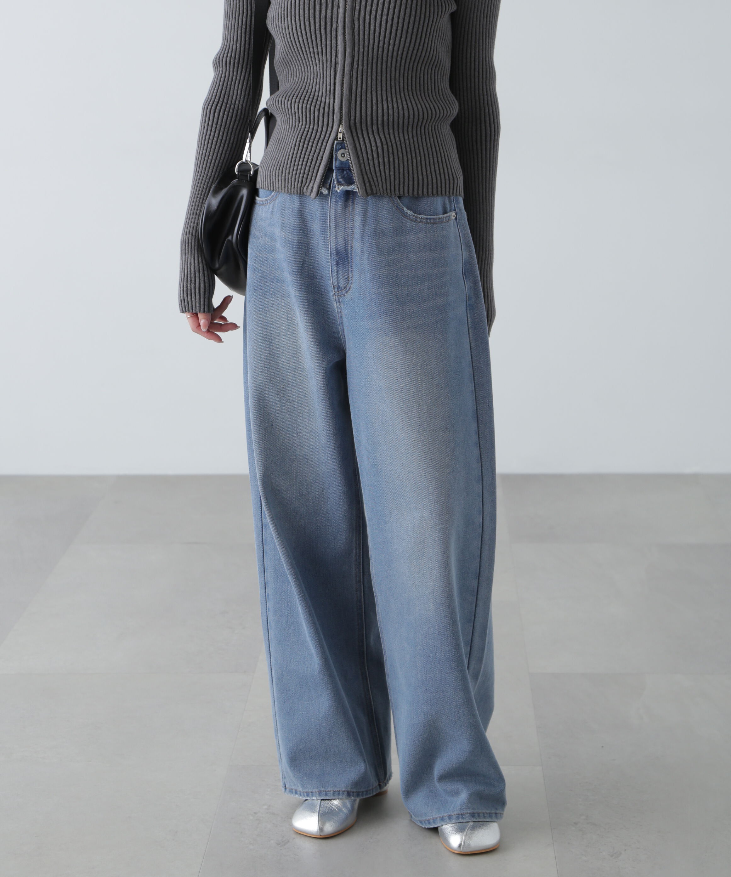  「ヨークレイヤードワイドデニムパンツ」|その他|