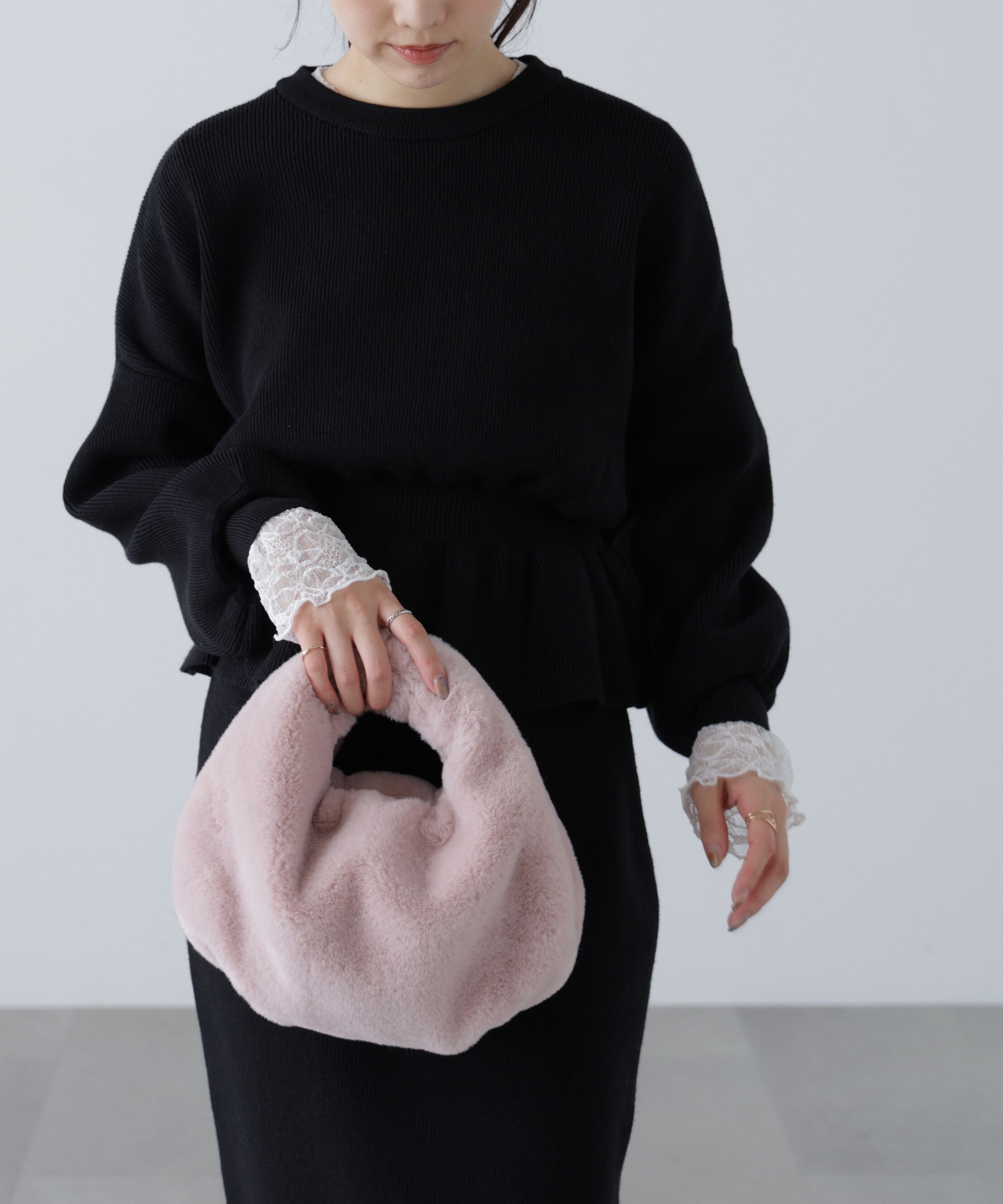  「フェイクファーバッグ」|その他|ピンク