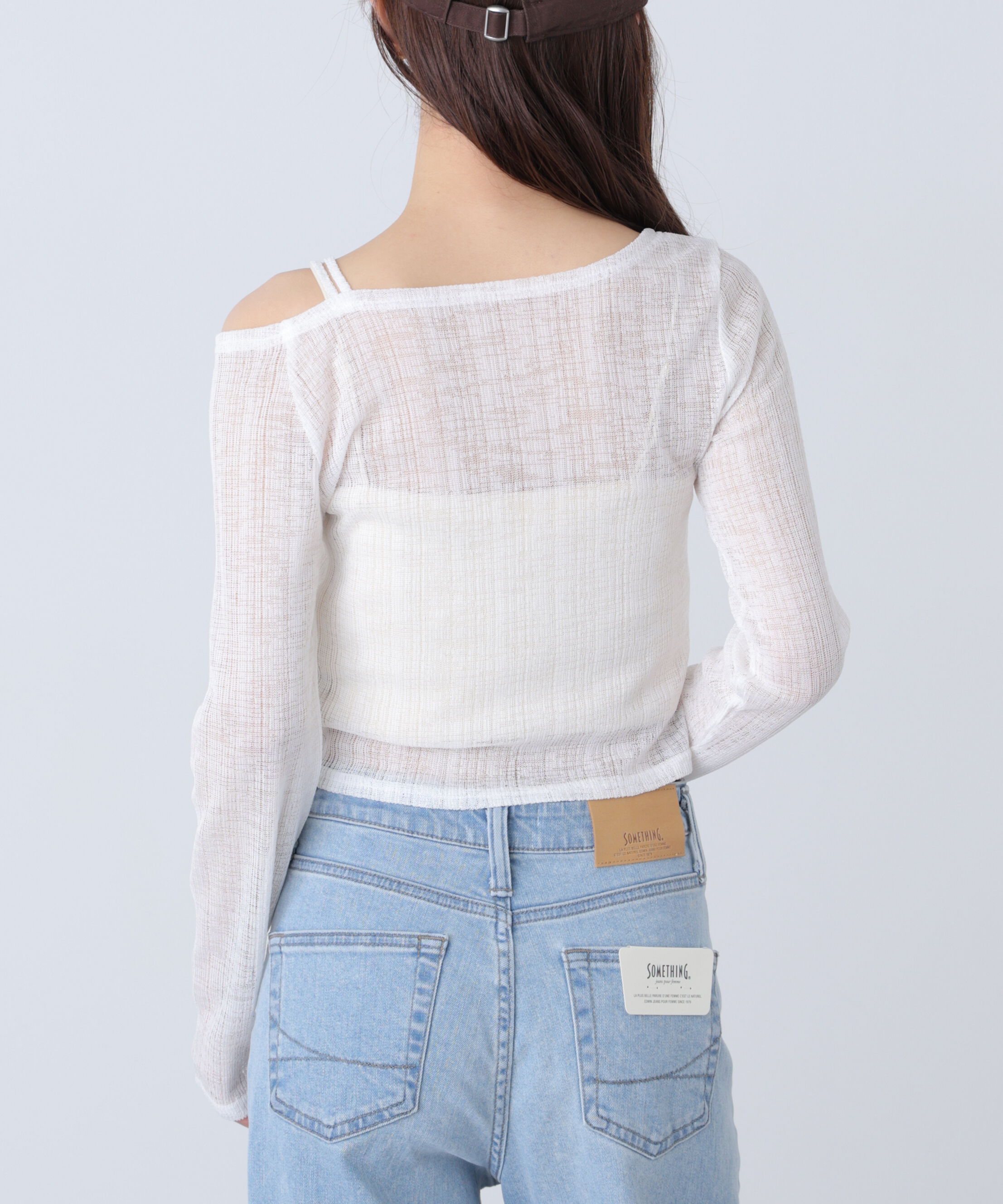  「シアーストライプワンショルシャーリングカットソー」|Tシャツ・カットソー|