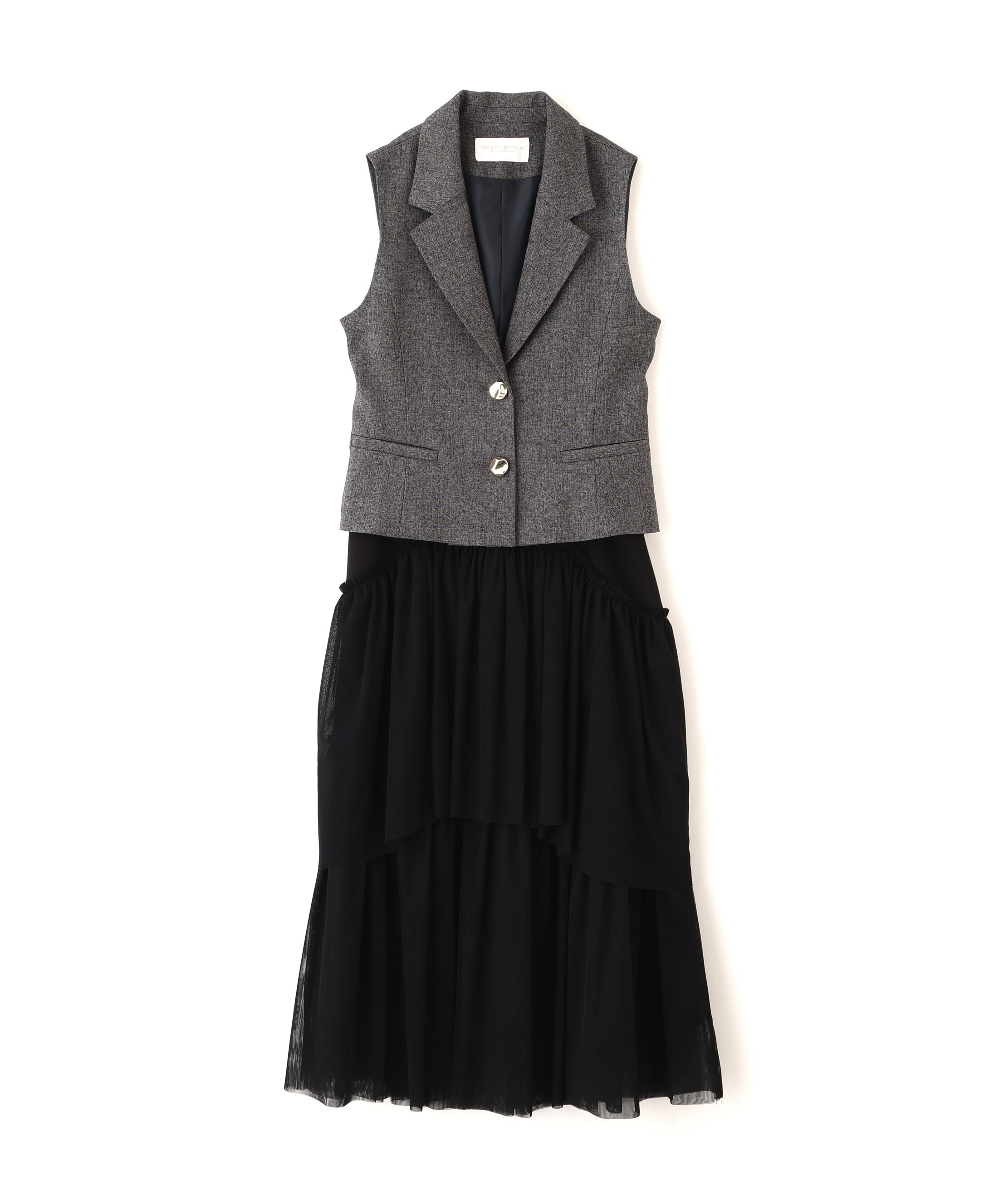 PROPORTION BODY DRESSING「テーラードジレセットアップ」|ワンピース|