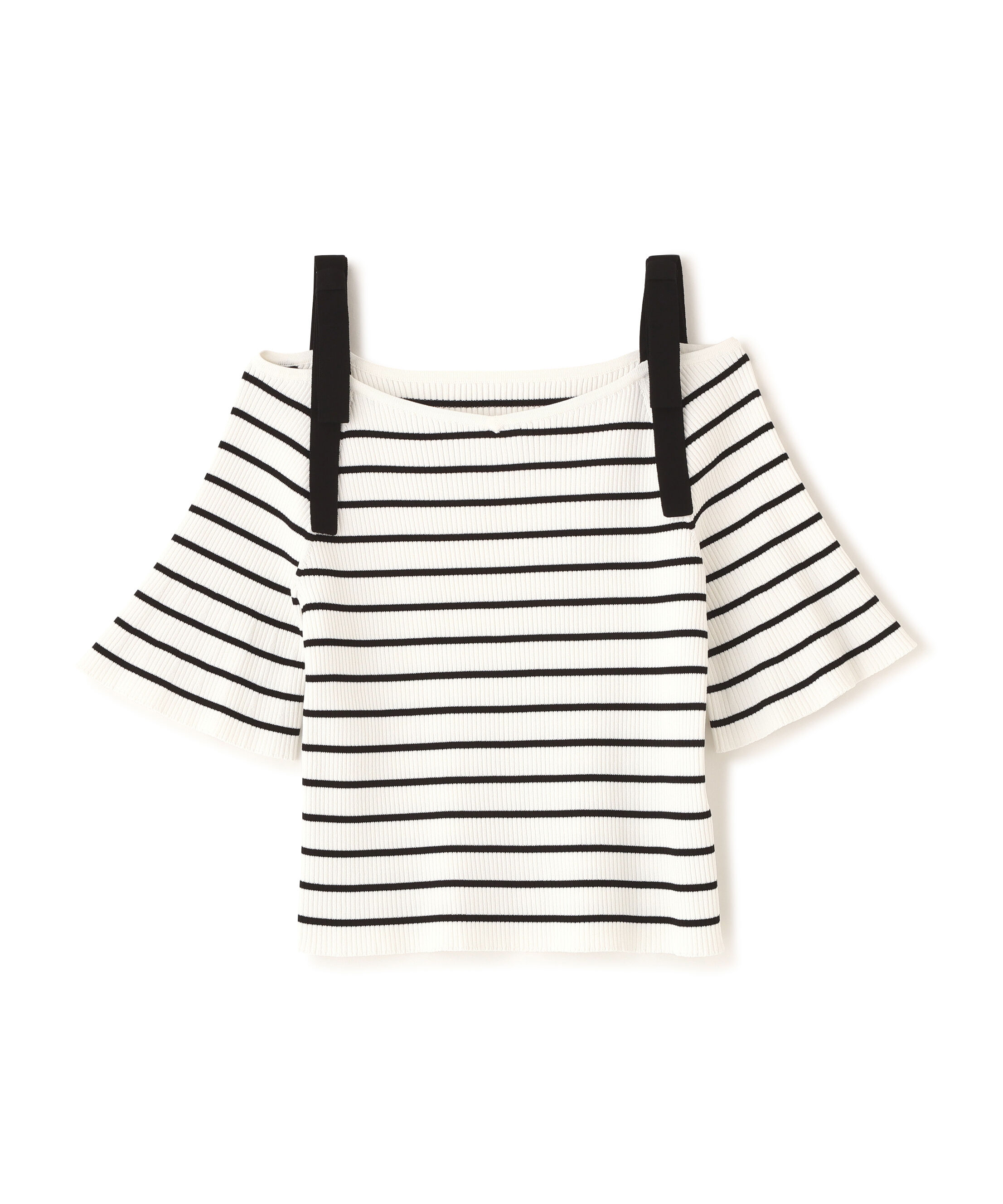 PROPORTION BODY DRESSING「＜ウォッシャブル/UV＞肩リボンオフショルニット　26SS」|ニット・セーター|