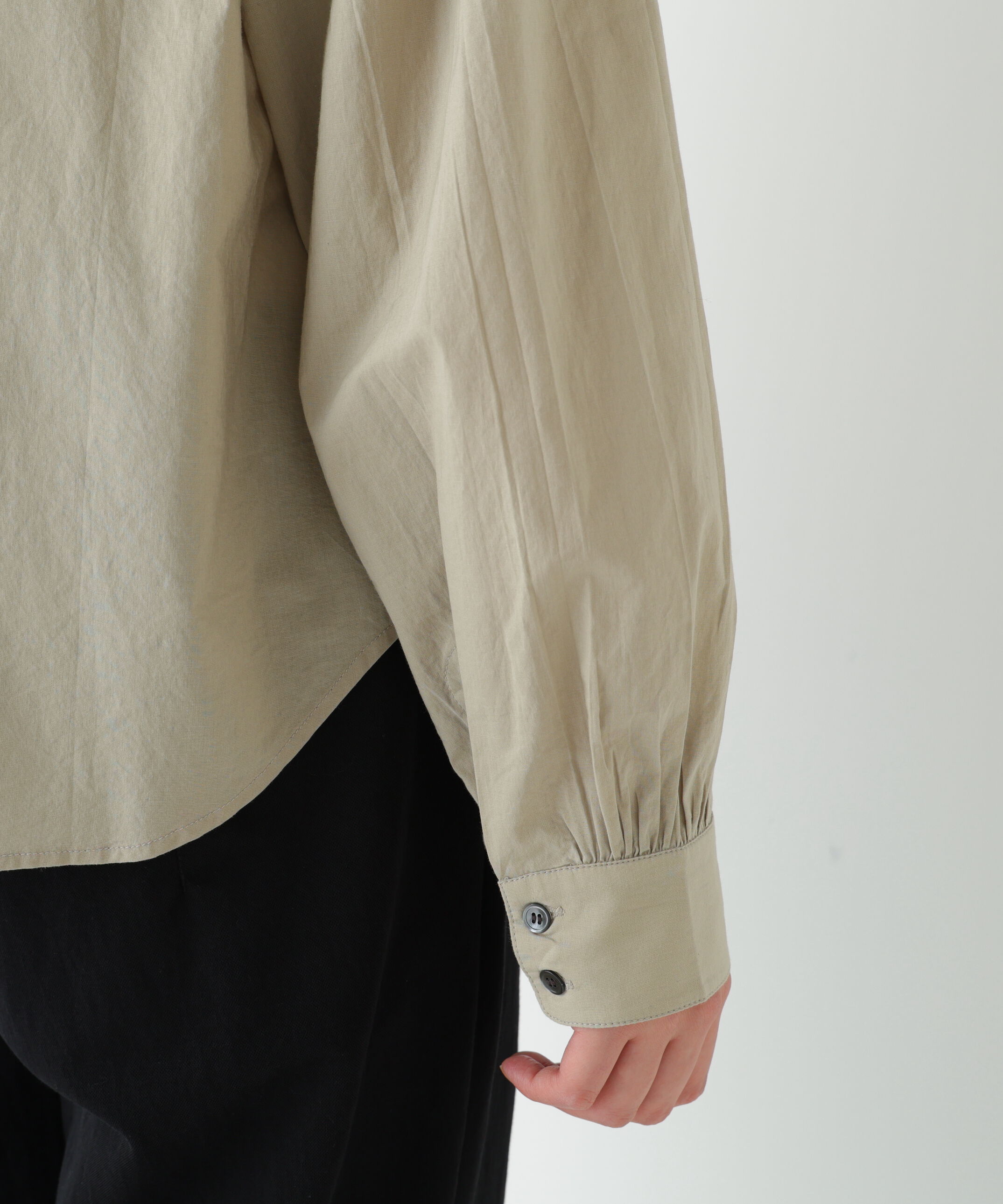  「◆インドキルトヨークノーカラーブラウス」|シャツ・ブラウス|