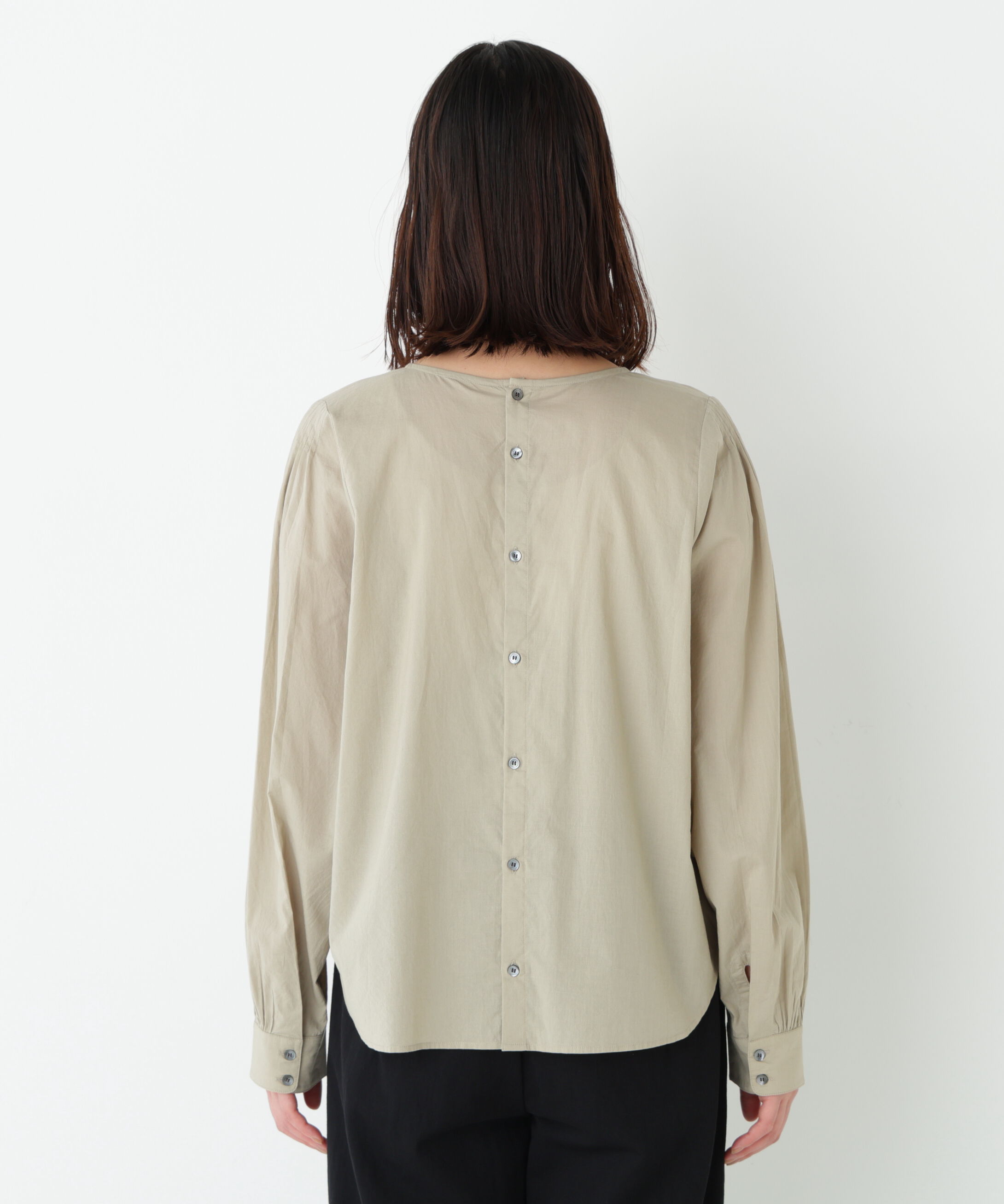  「◆インドキルトヨークノーカラーブラウス」|シャツ・ブラウス|
