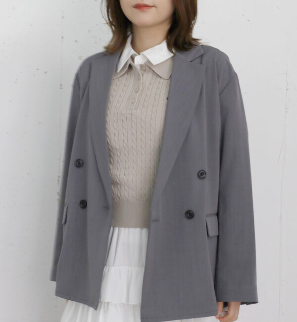 archives「ウォッシャブル麻調テーラードＪＫ」|テーラードジャケット|GRAY