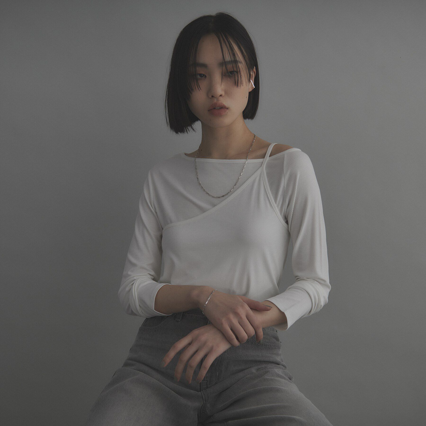 COCOSHNIK ONKITSCH「シルバー デザインチェーン ボックスブレスレットM」|ブレスレット・バングル|