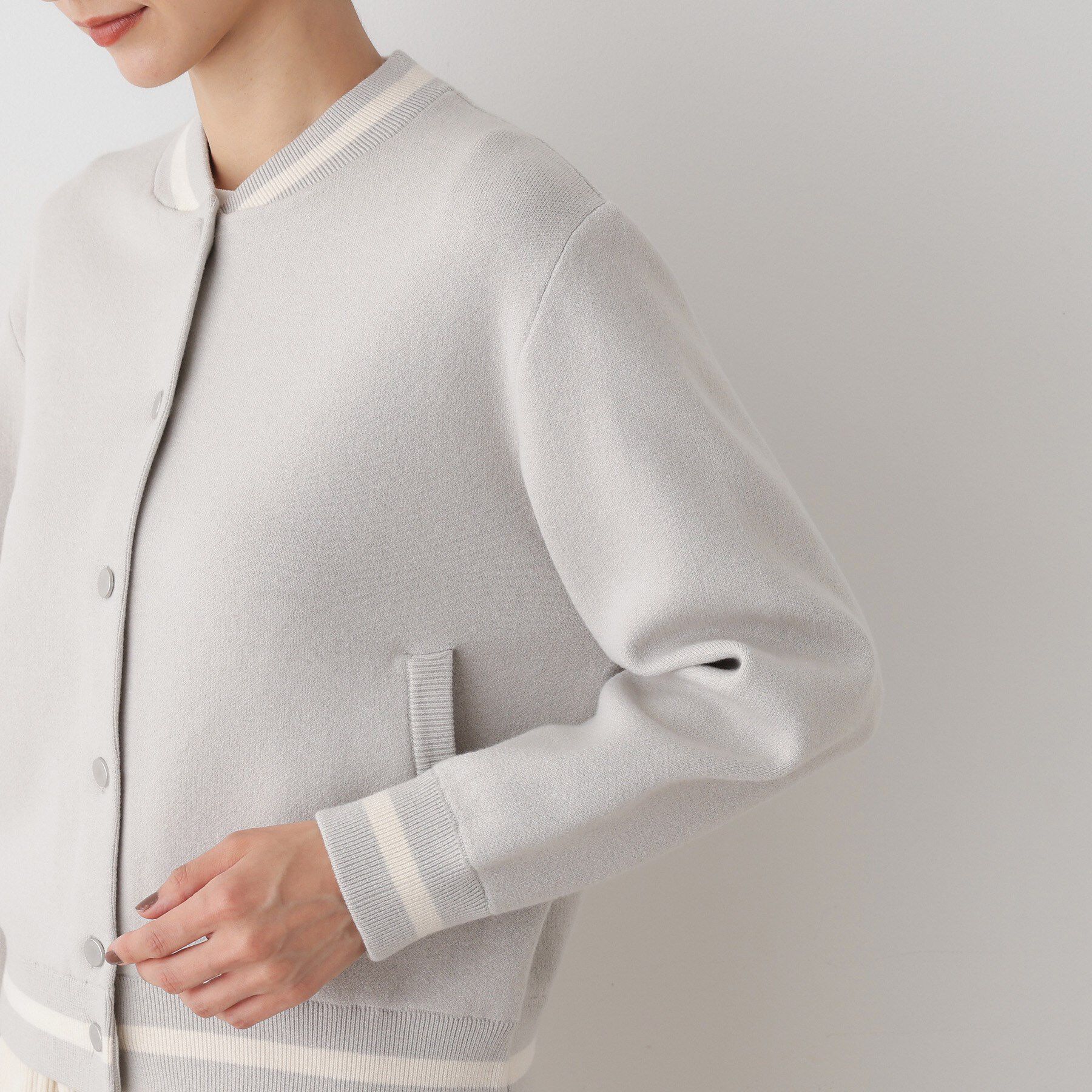 Dessin「【洗える】スタジャンカーディガン」|カーディガン|