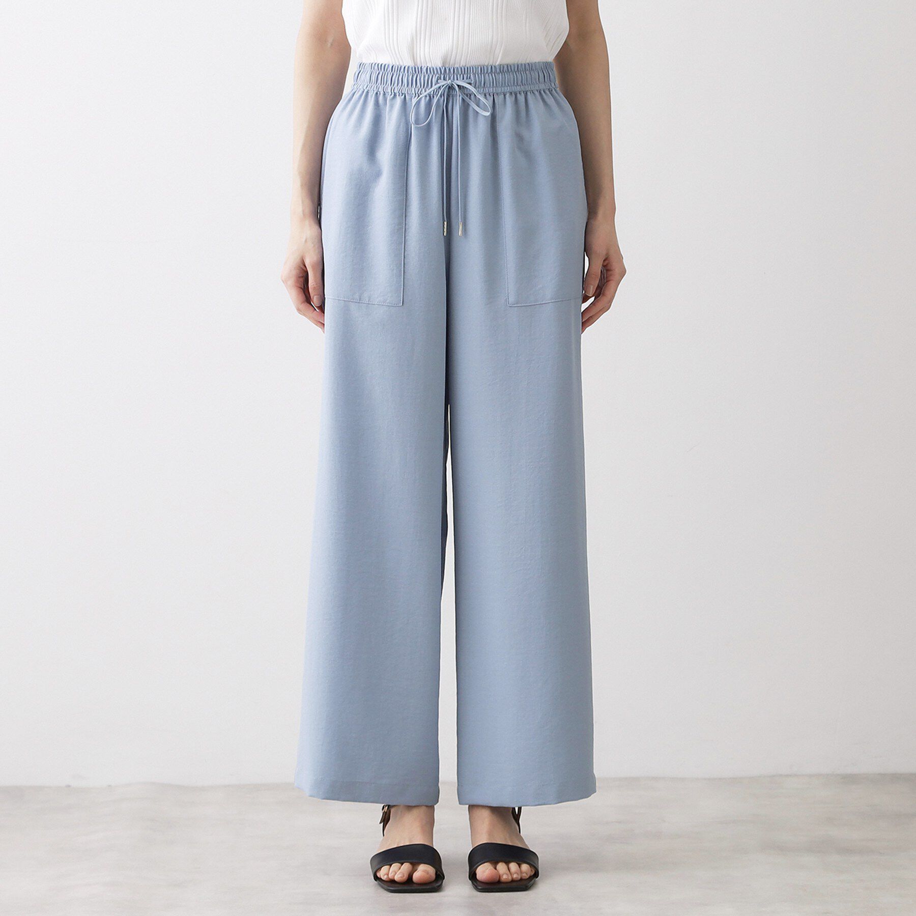 Dessin「【接触冷感/ウエストゴム/洗える】イージーワイドパンツ」|その他|