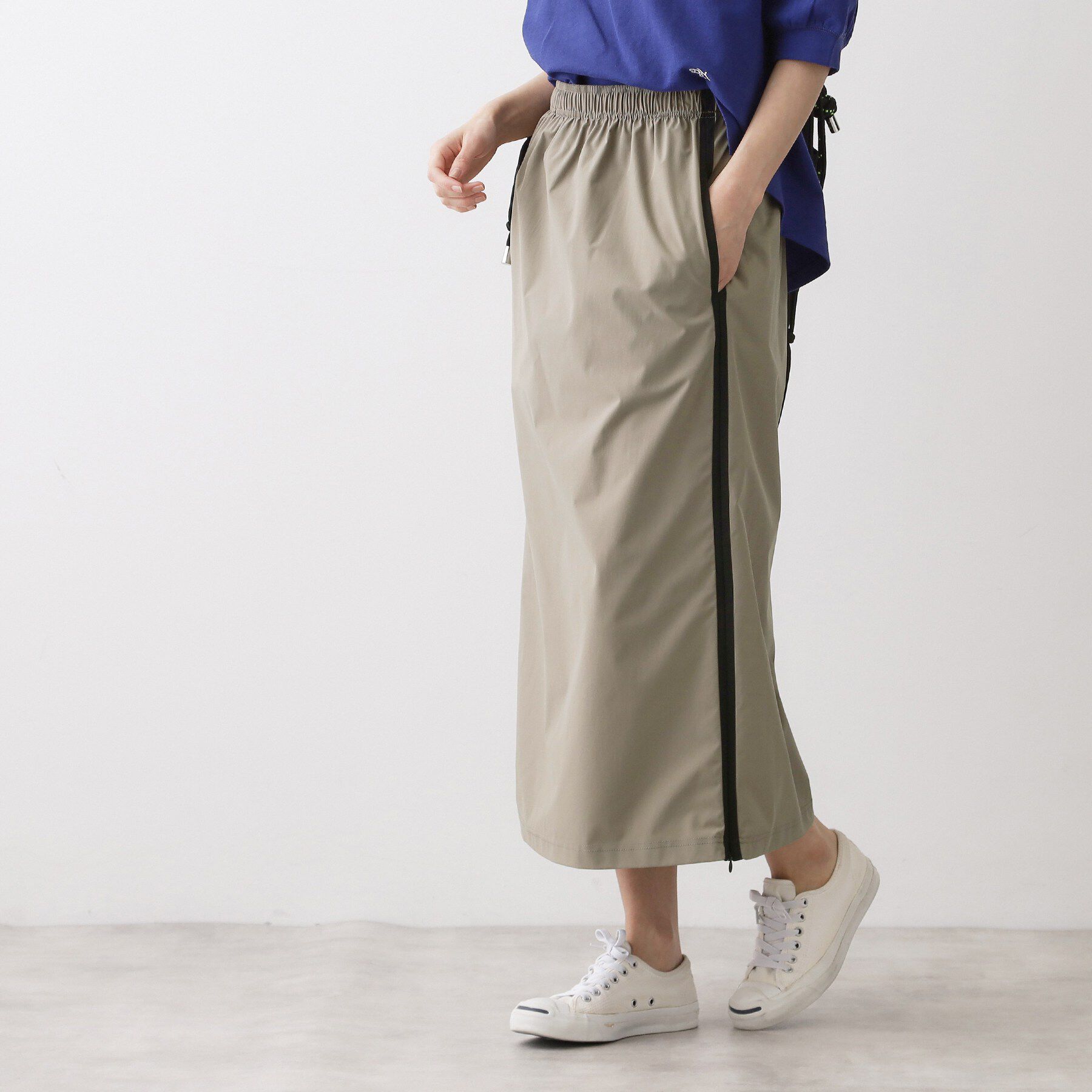 Dessin「【撥水/ウエストゴム】ストレッチIラインスカート」|スカート|