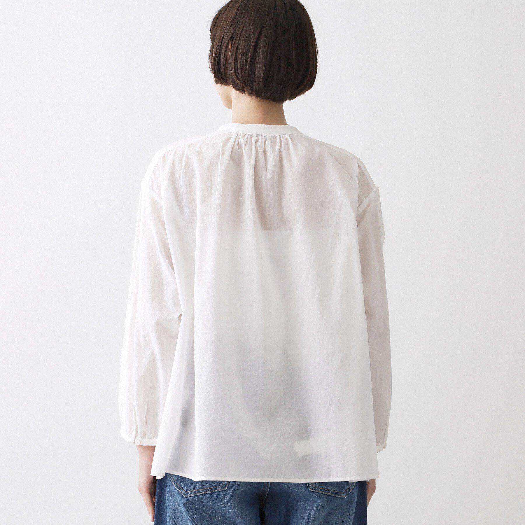 Dessin「【洗える】インドコットン刺繍ブラウス」|シャツ・ブラウス|