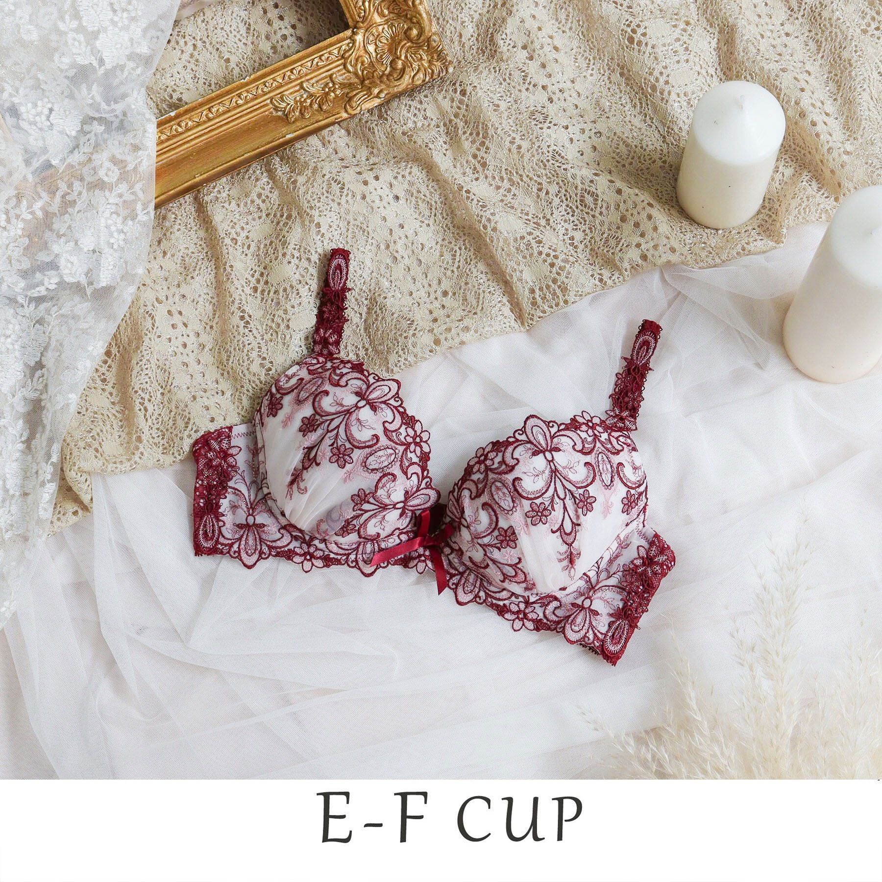 Risa Magli「スカイラー ブラジャー（E-F）＜V Make Type＞」|インナー|ボルドー(064)