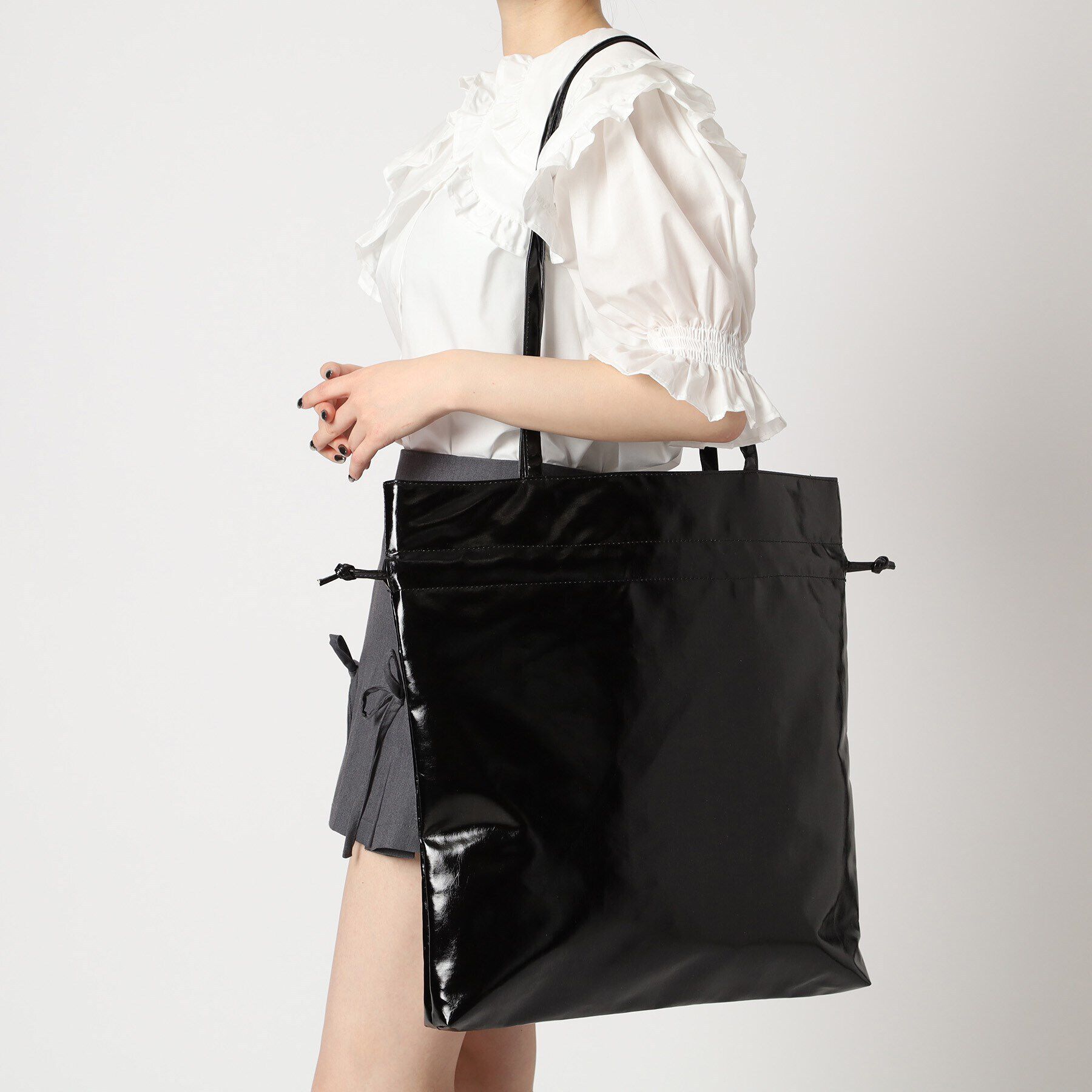 Ober Tashe「メタリック巾着トートバッグ」|トートバッグ|