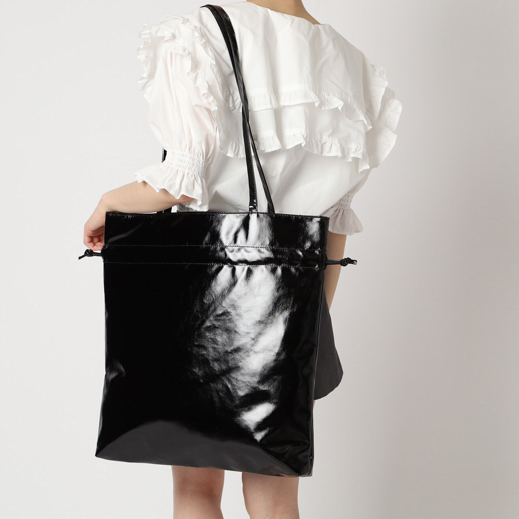 Ober Tashe「メタリック巾着トートバッグ」|トートバッグ|