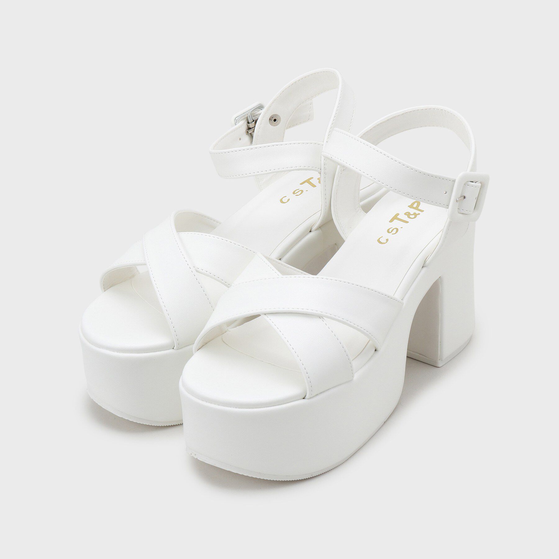 csT&P「厚底クロスサンダル」|サンダル|