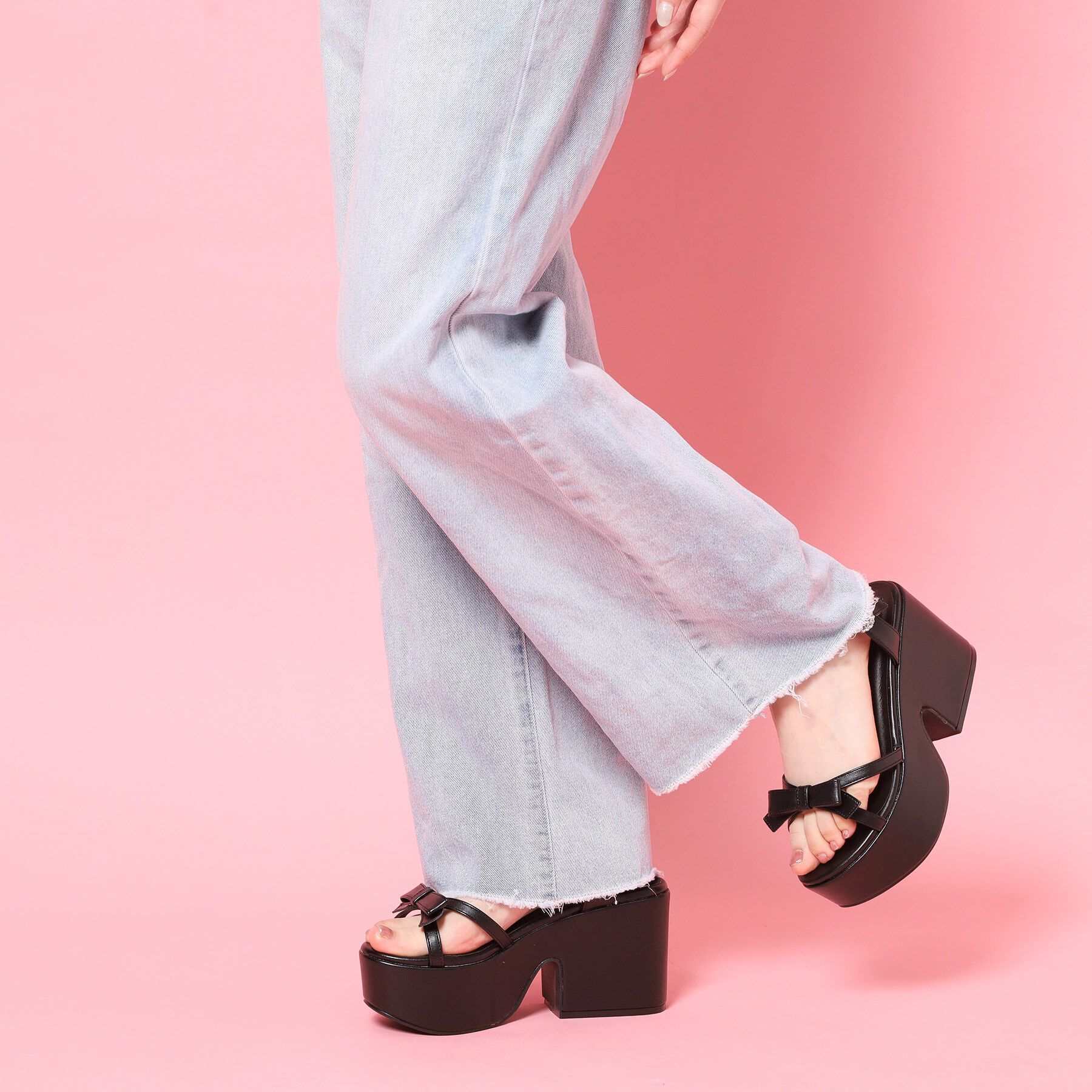 csT&P「厚底バレーコアリボンサンダル」|サンダル|